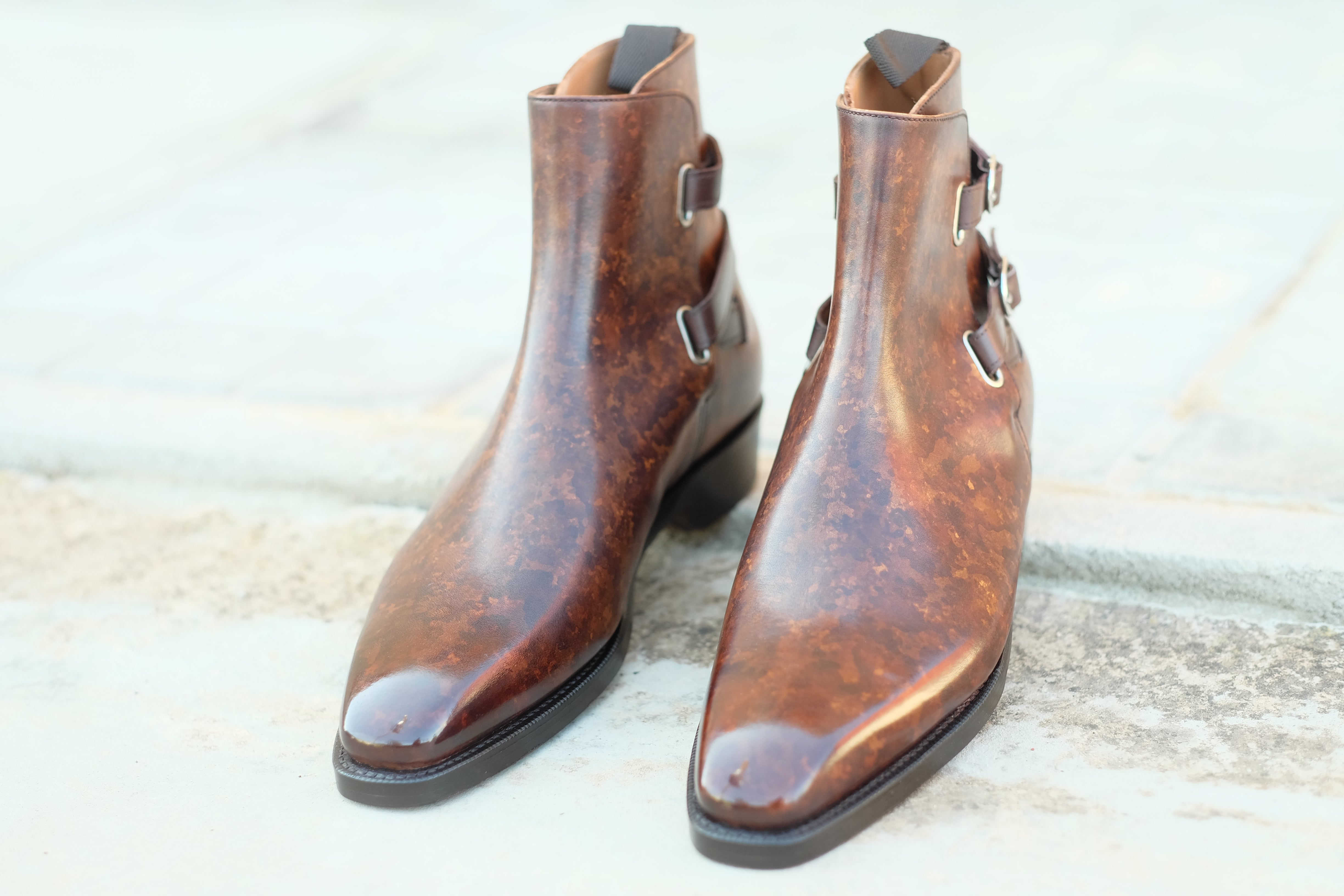 Genesee Copper Marble Patina MTO MGF Last Double Leather Sole