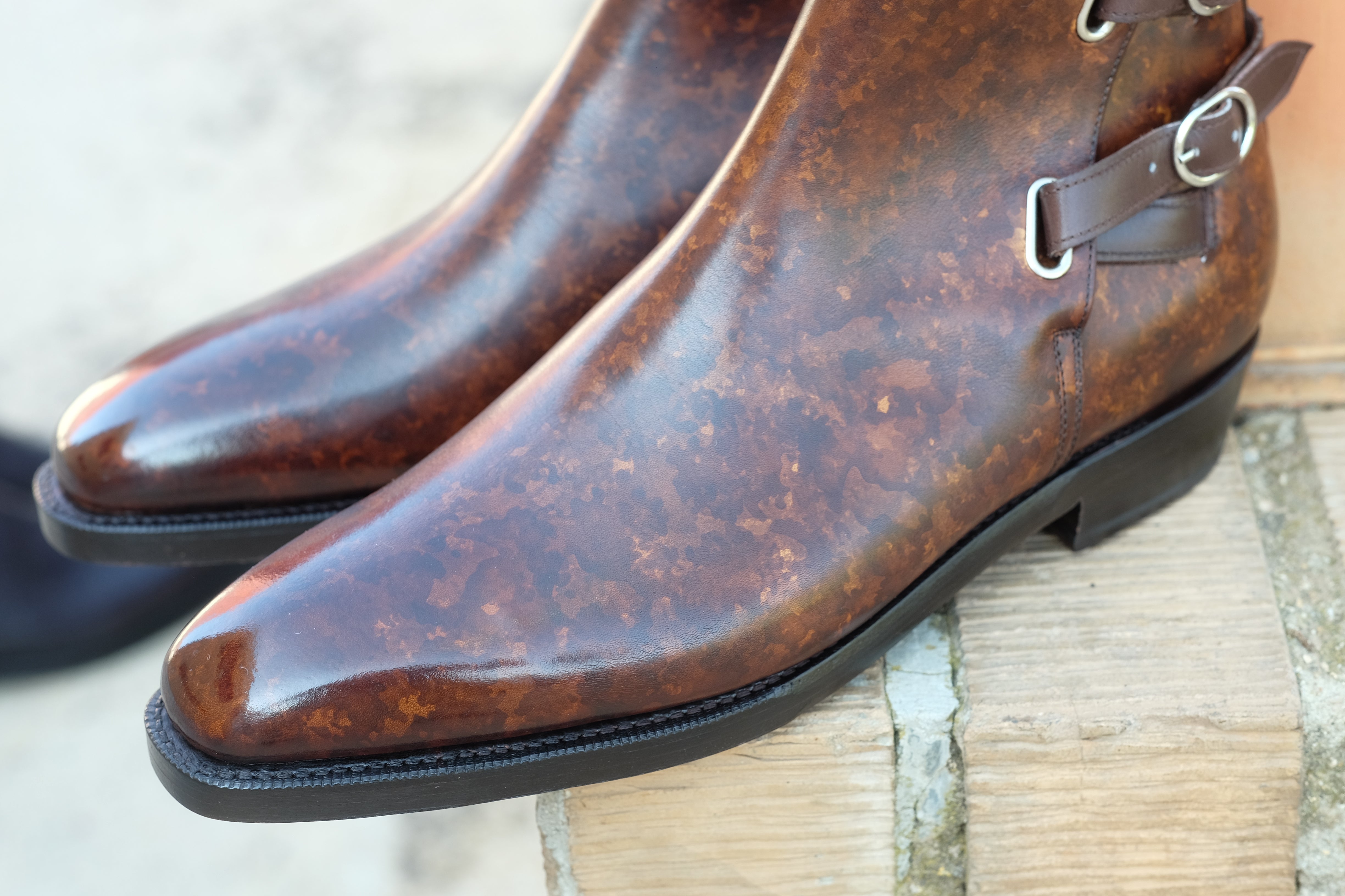 Genesee Copper Marble Patina MTO MGF Last Double Leather Sole