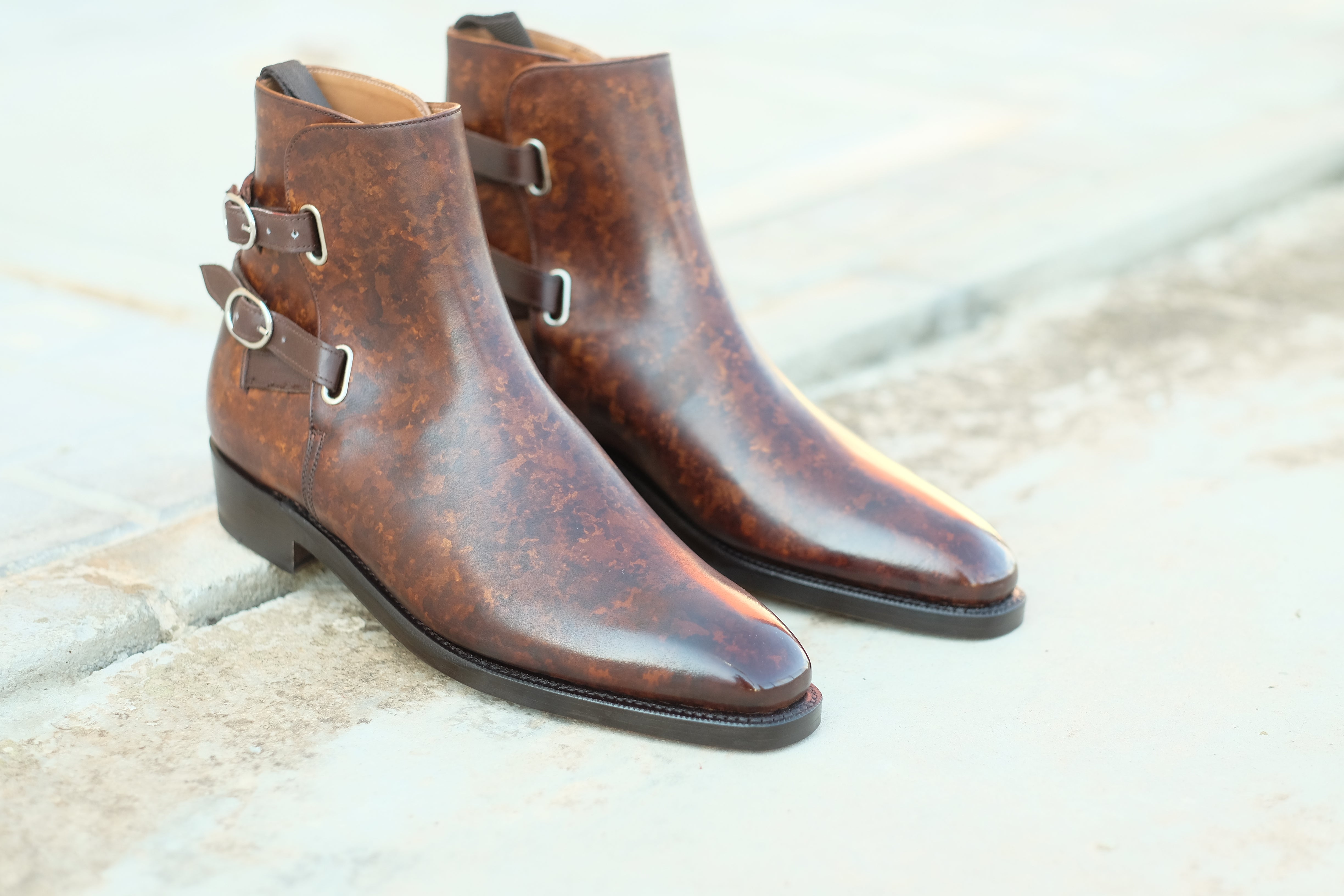 Genesee Copper Marble Patina MTO MGF Last Double Leather Sole