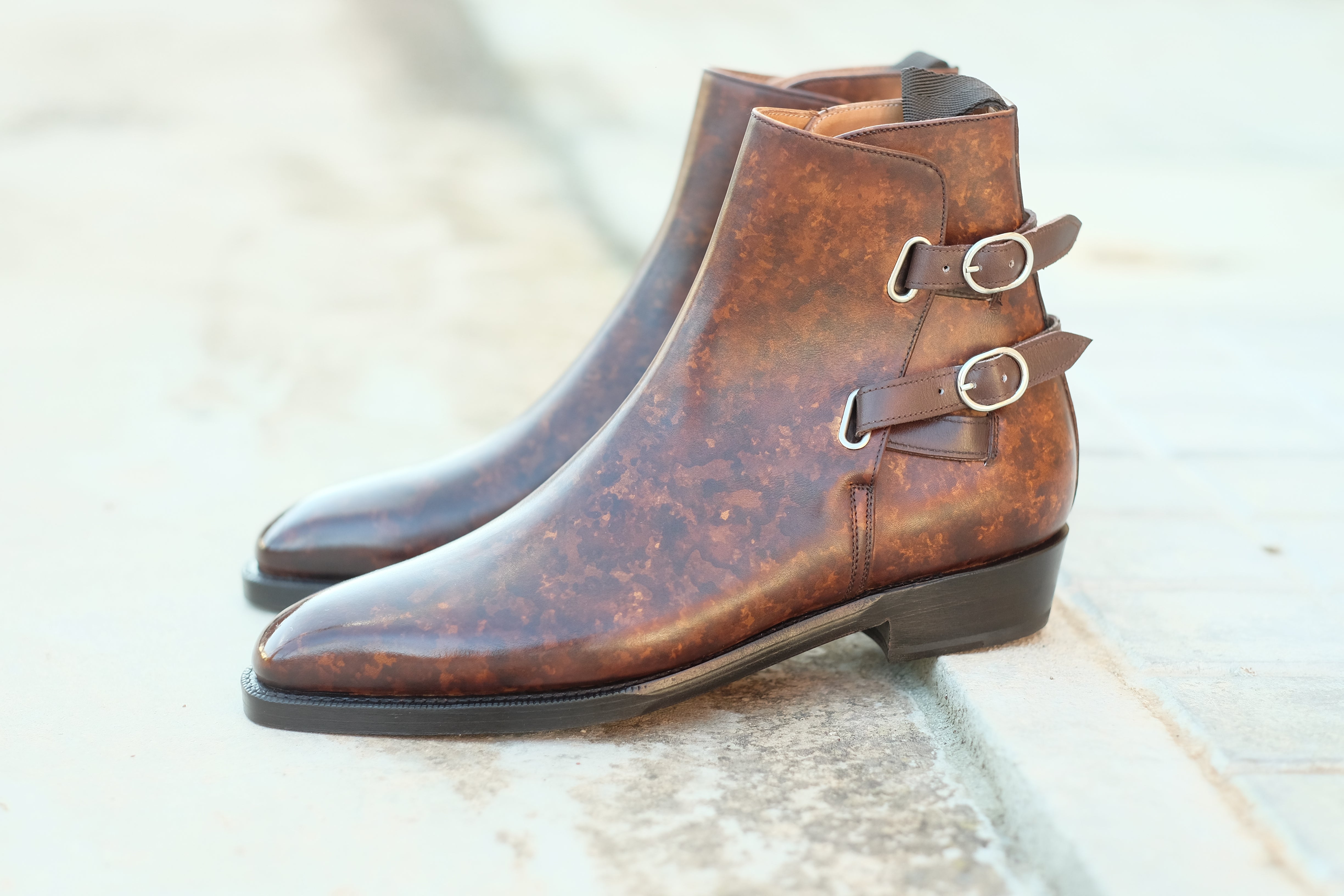 Genesee Copper Marble Patina MTO MGF Last Double Leather Sole