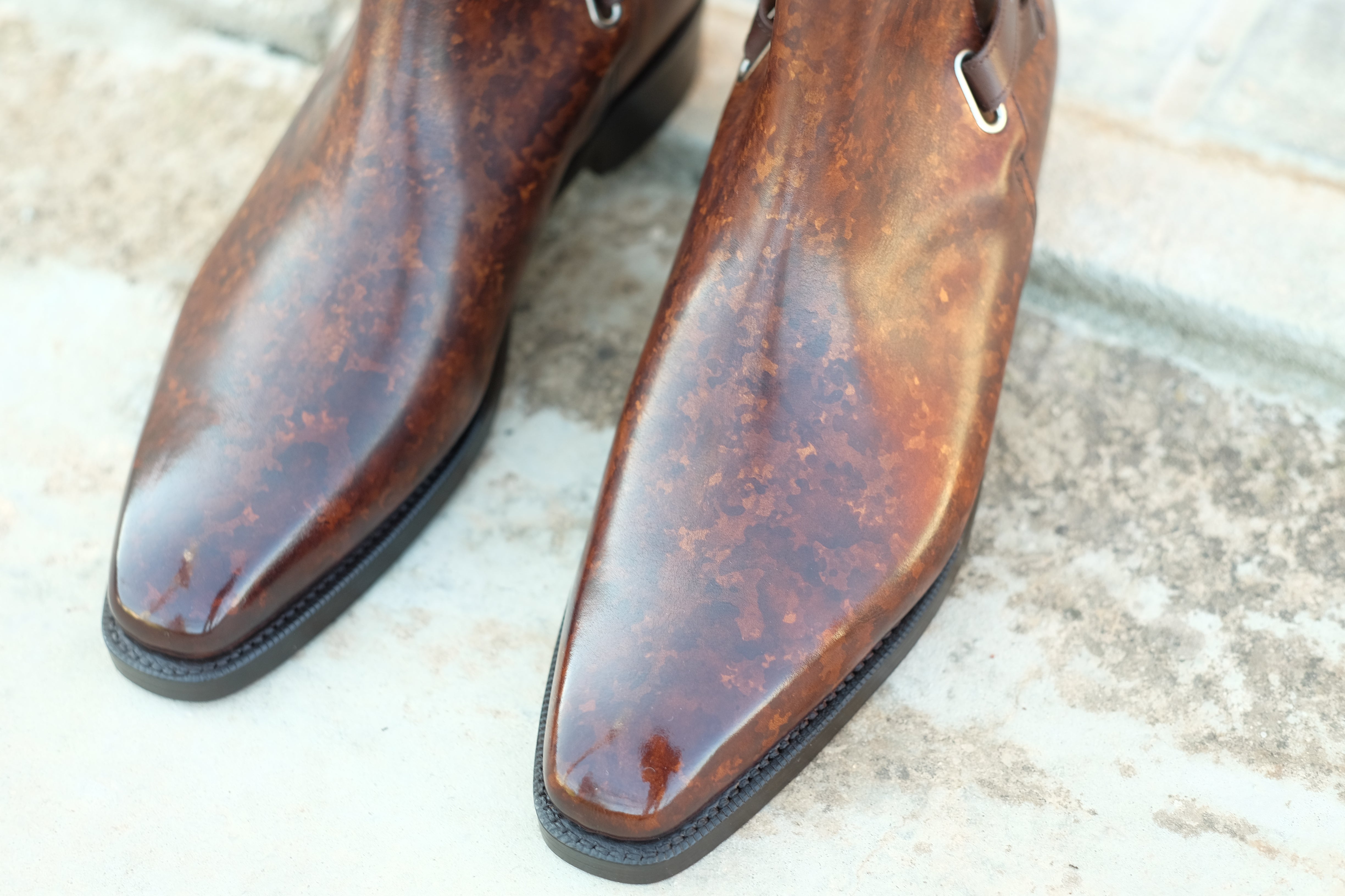 Genesee Copper Marble Patina MTO MGF Last Double Leather Sole