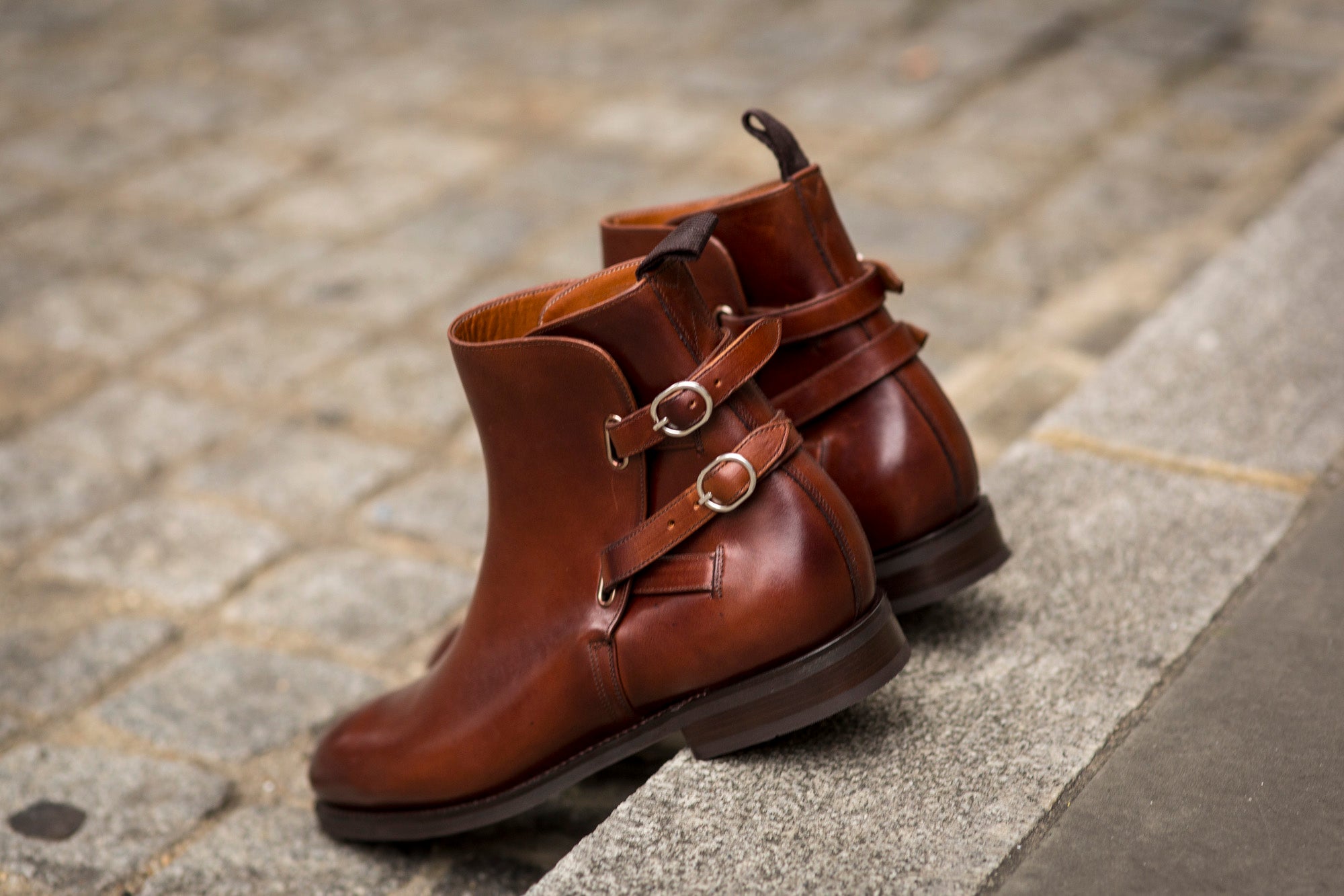 Genesee MTO rugged brown calf NGT last city rubber sole.