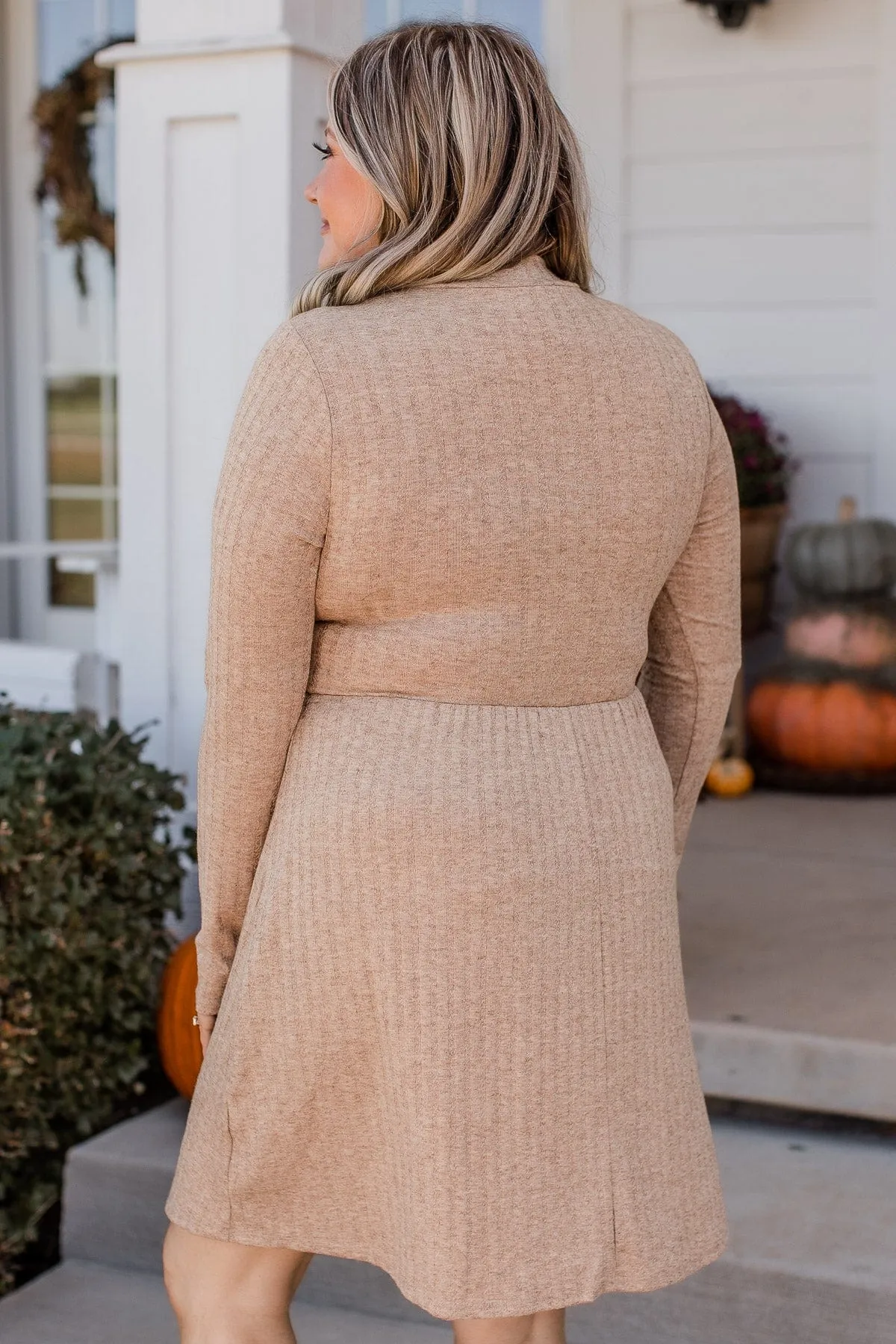 Gratitude Knit Dress in Mocha - Buy Online