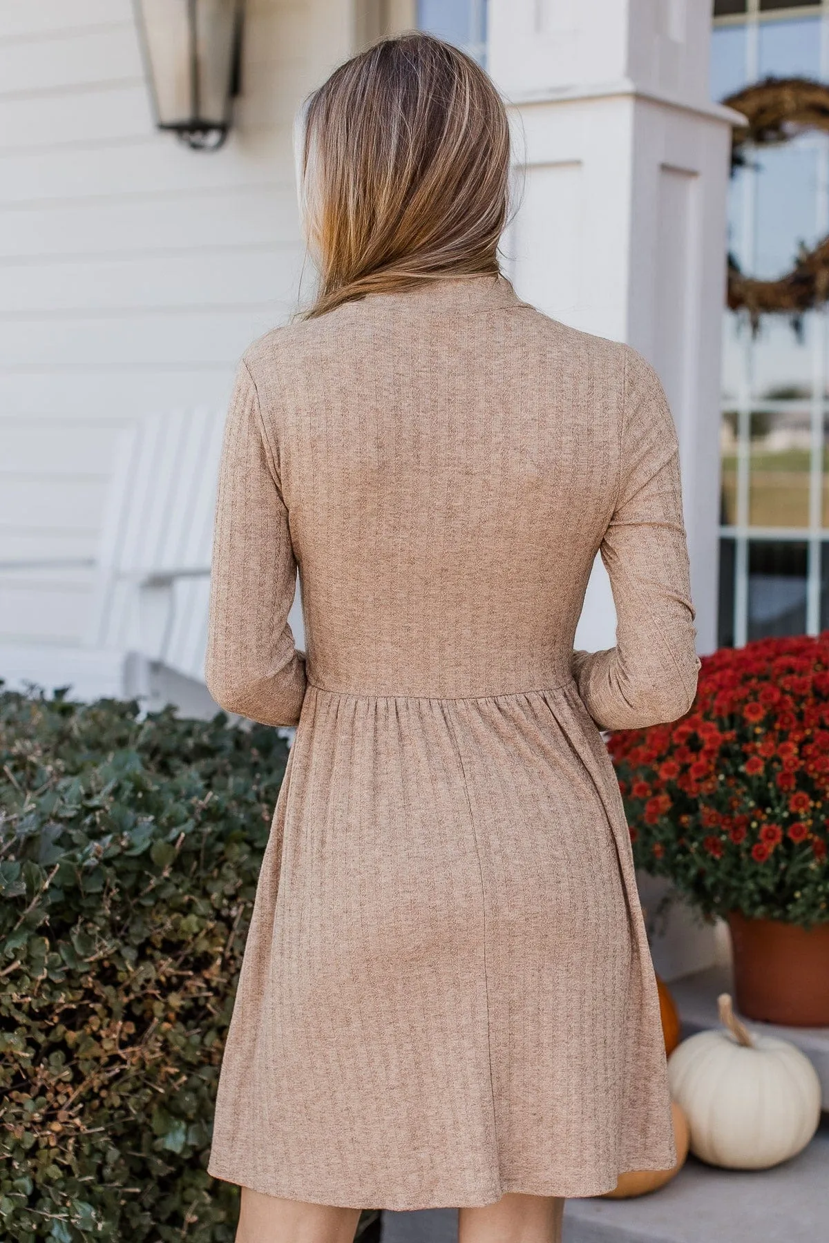 Gratitude Knit Dress in Mocha - Buy Online