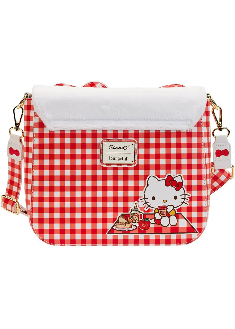 Hello Kitty Gingham Cosplay Crossbody Bag by Loungefly