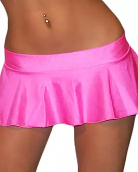 Hot Pink Ruffle Mini Skirt - 12 Inches Extreme