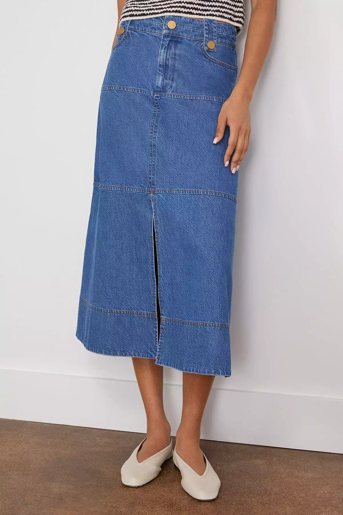 Hudie Skirt - Medium Indigo Blue