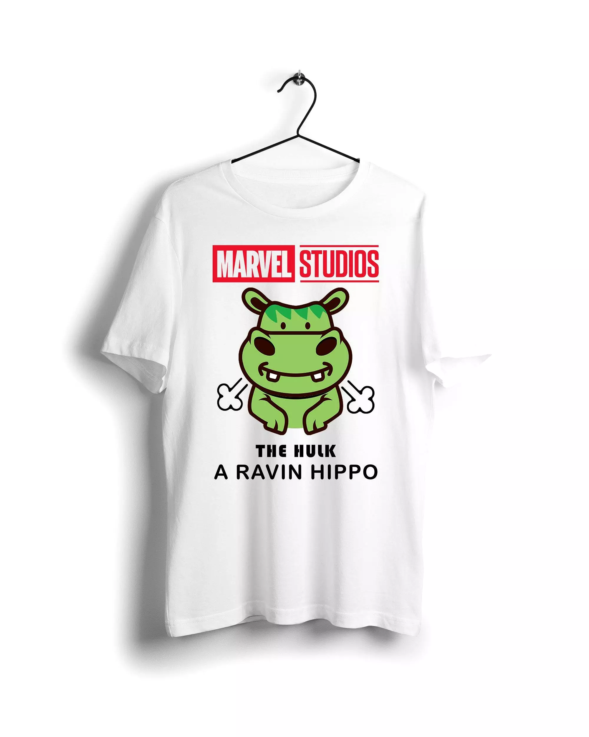 Hulk Marvel T-shirt - White, Basic Digital Graphics Design with a Ravin Hippo