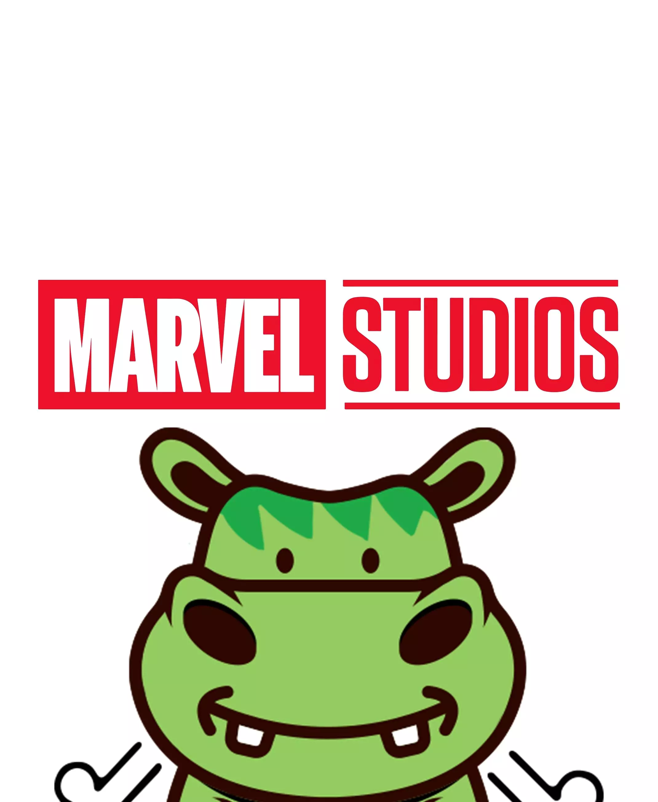 Hulk Marvel T-shirt - White, Basic Digital Graphics Design with a Ravin Hippo