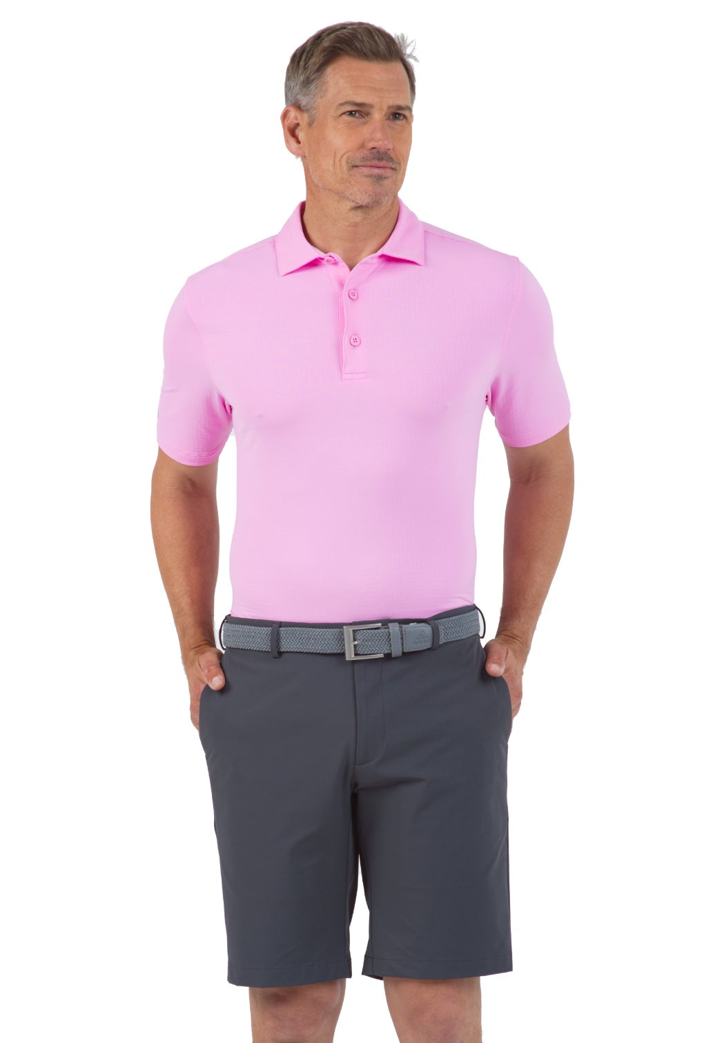 IBKUL Men's Polo Shirt in Light Pink