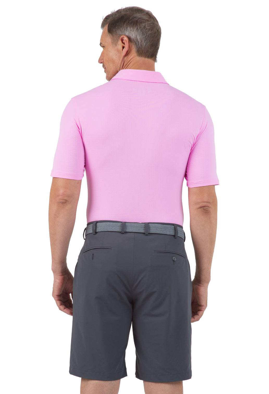 IBKUL Men's Polo Shirt in Light Pink