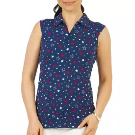 Ibkul Navy Celebration Polo Sleeveless