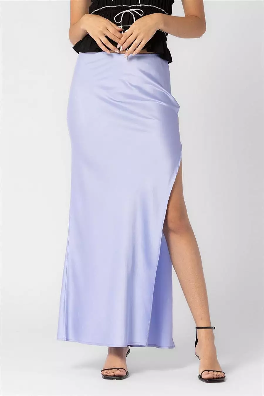 Ice Blue Slip Skirt