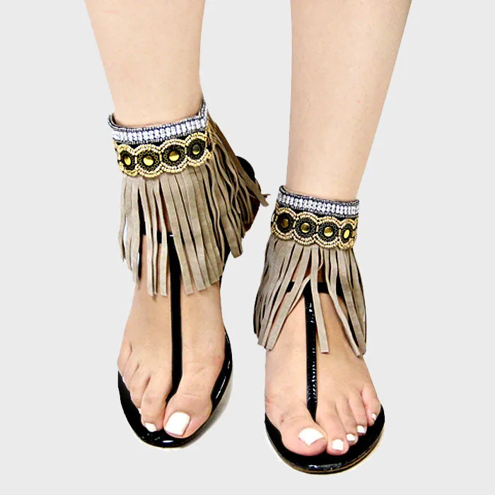 iLLASPARKZ Suede Fringe Anklets