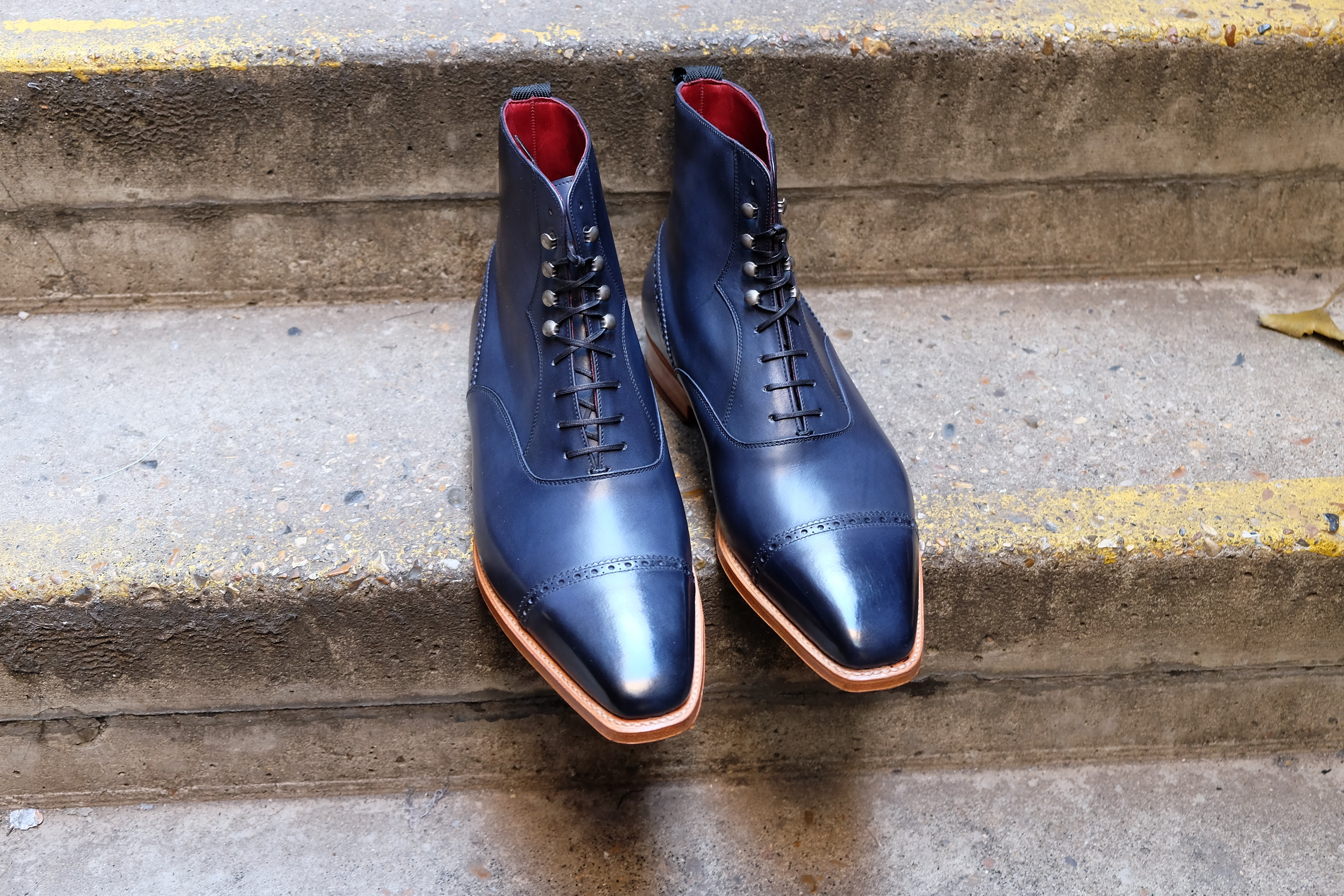 Jimmy MTO Navy Calf MGF Last Natural Single Leather Sole - Google SEO optimized.