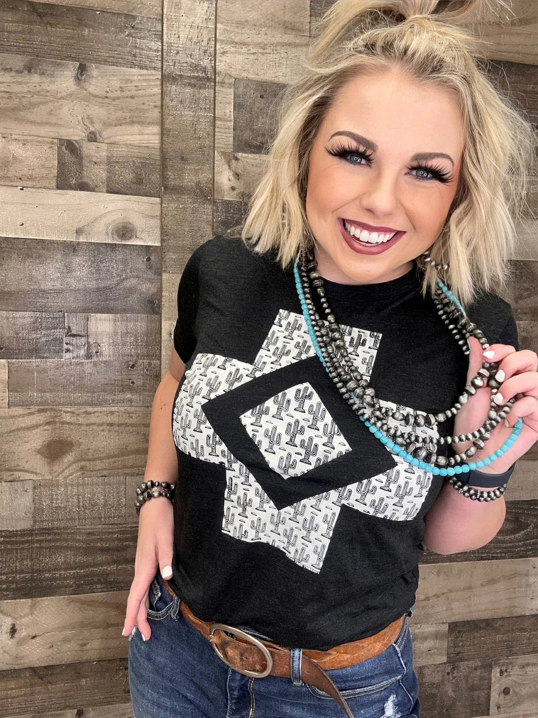 Kaci Cactus Cross T-Shirt