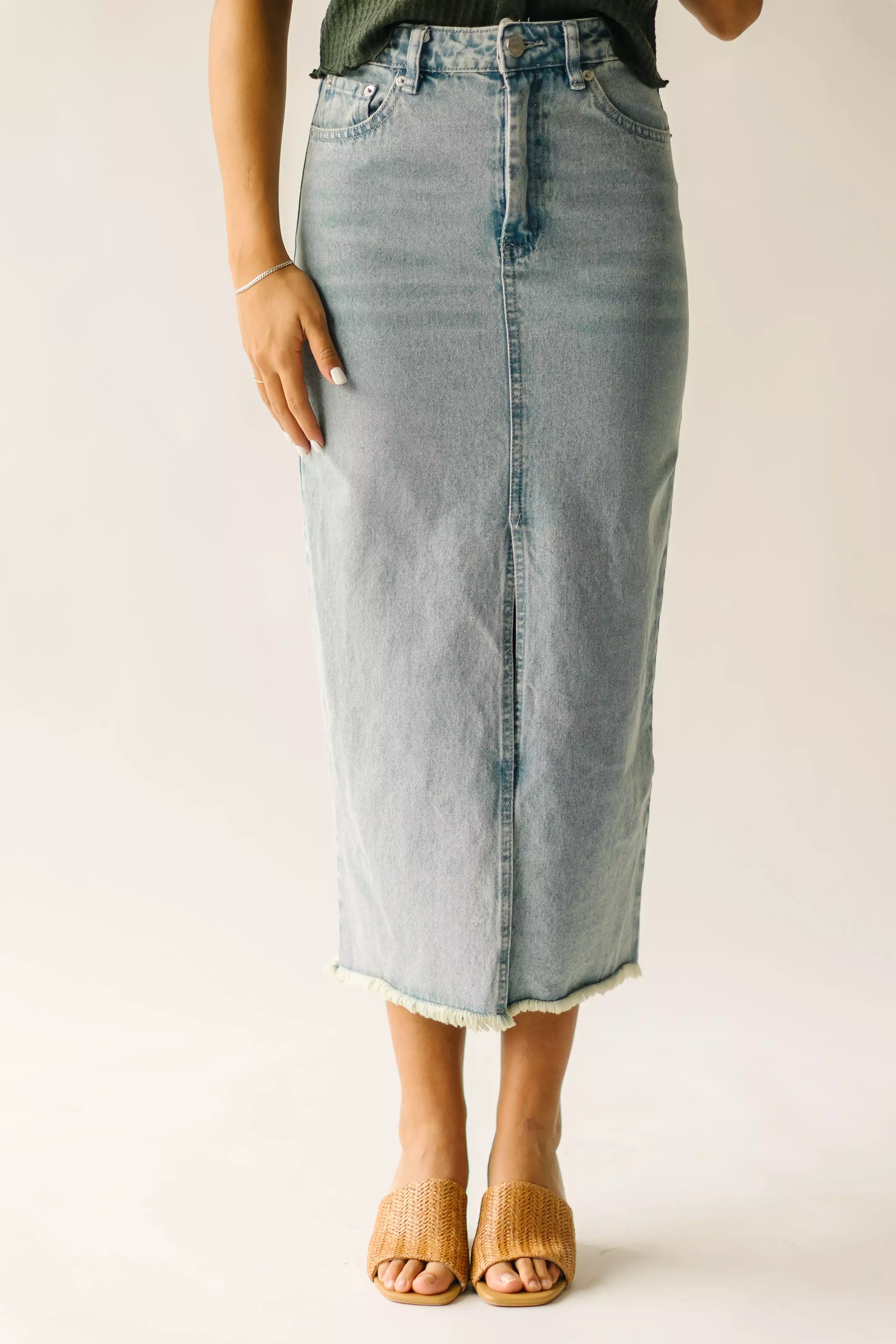 Kaplan Light Blue Denim Skirt - Shop Now!