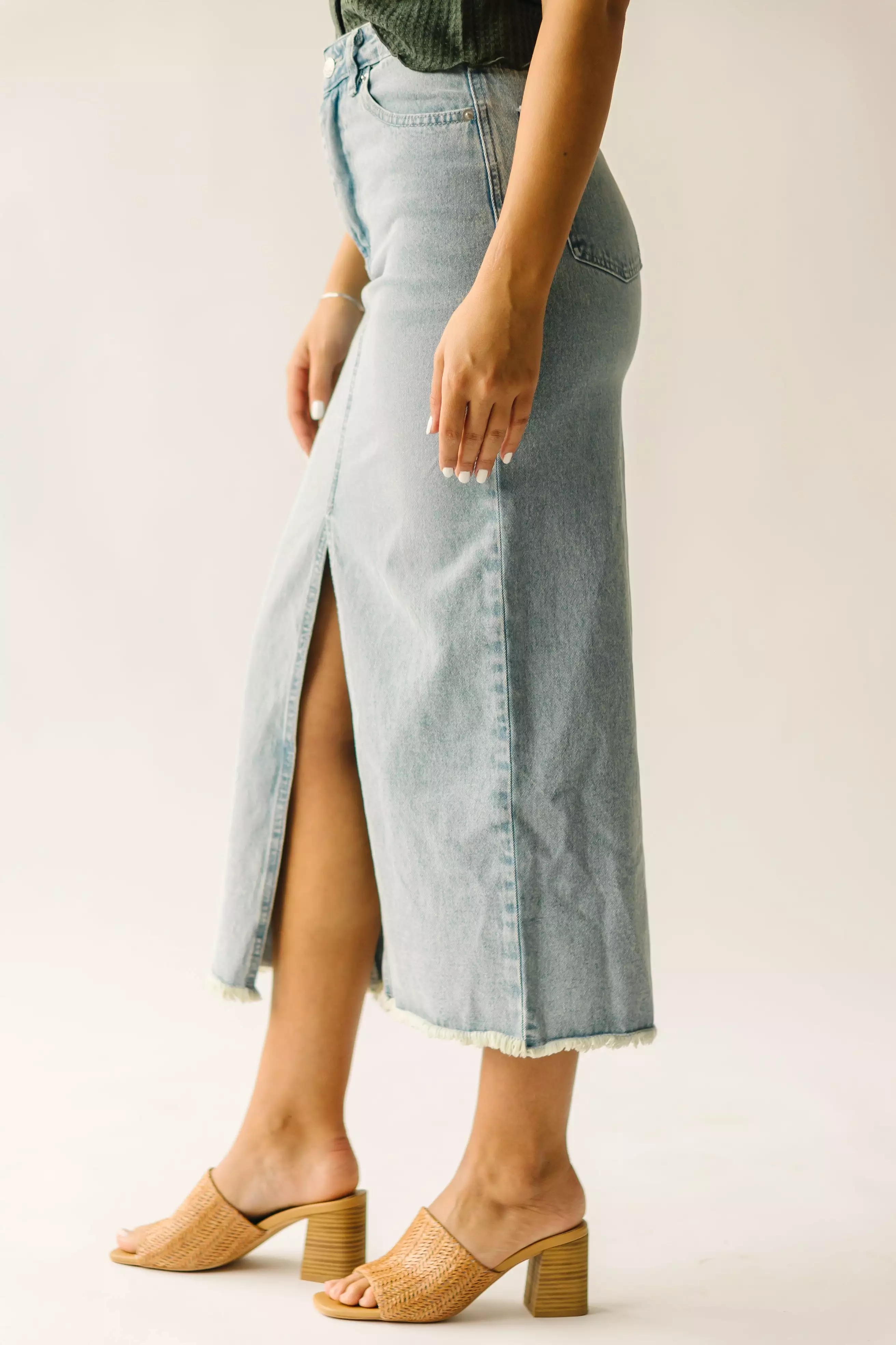 Kaplan Light Blue Denim Skirt - Shop Now!