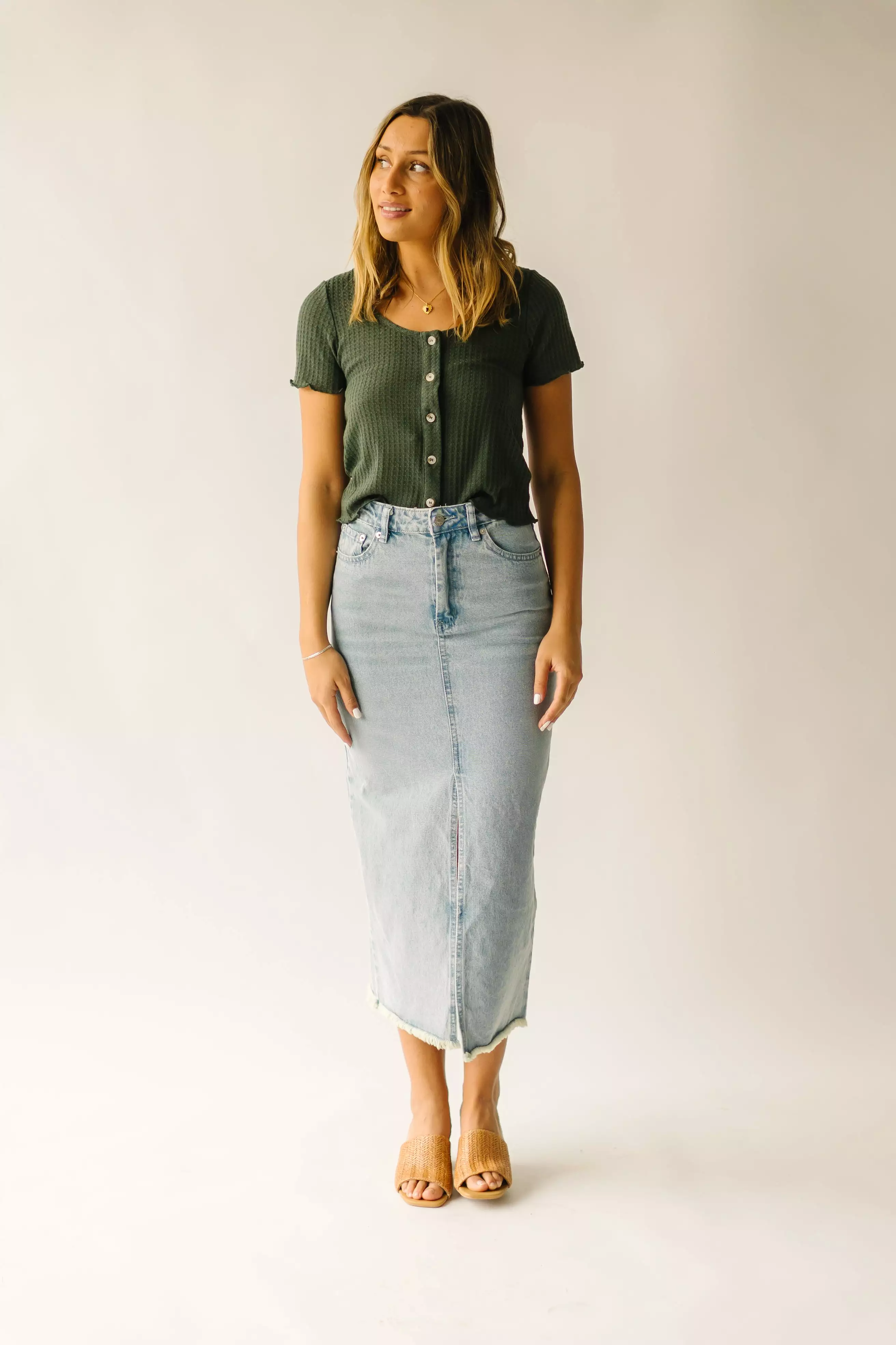 Kaplan Light Blue Denim Skirt - Shop Now!