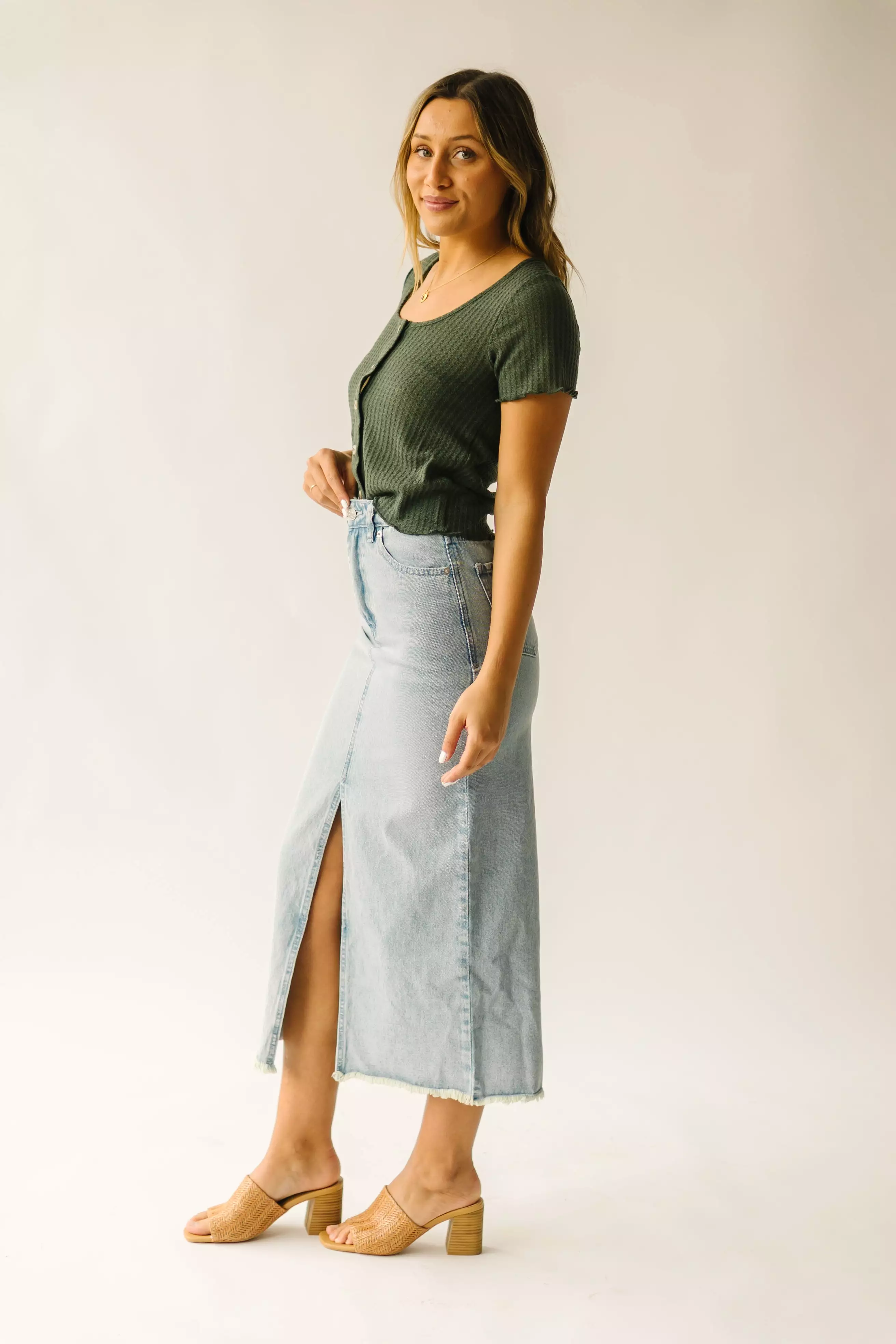 Kaplan Light Blue Denim Skirt - Shop Now!