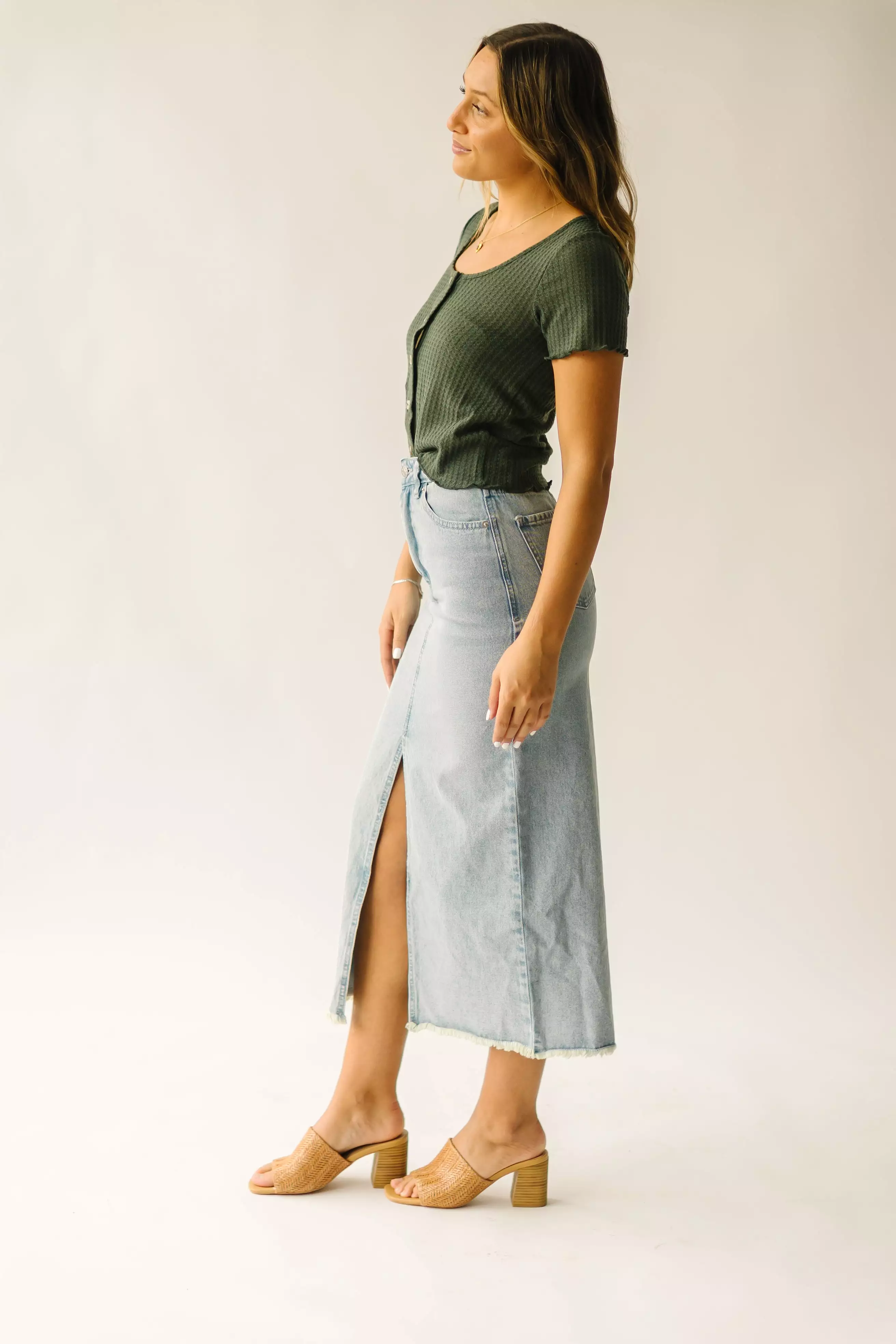 Kaplan Light Blue Denim Skirt - Shop Now!