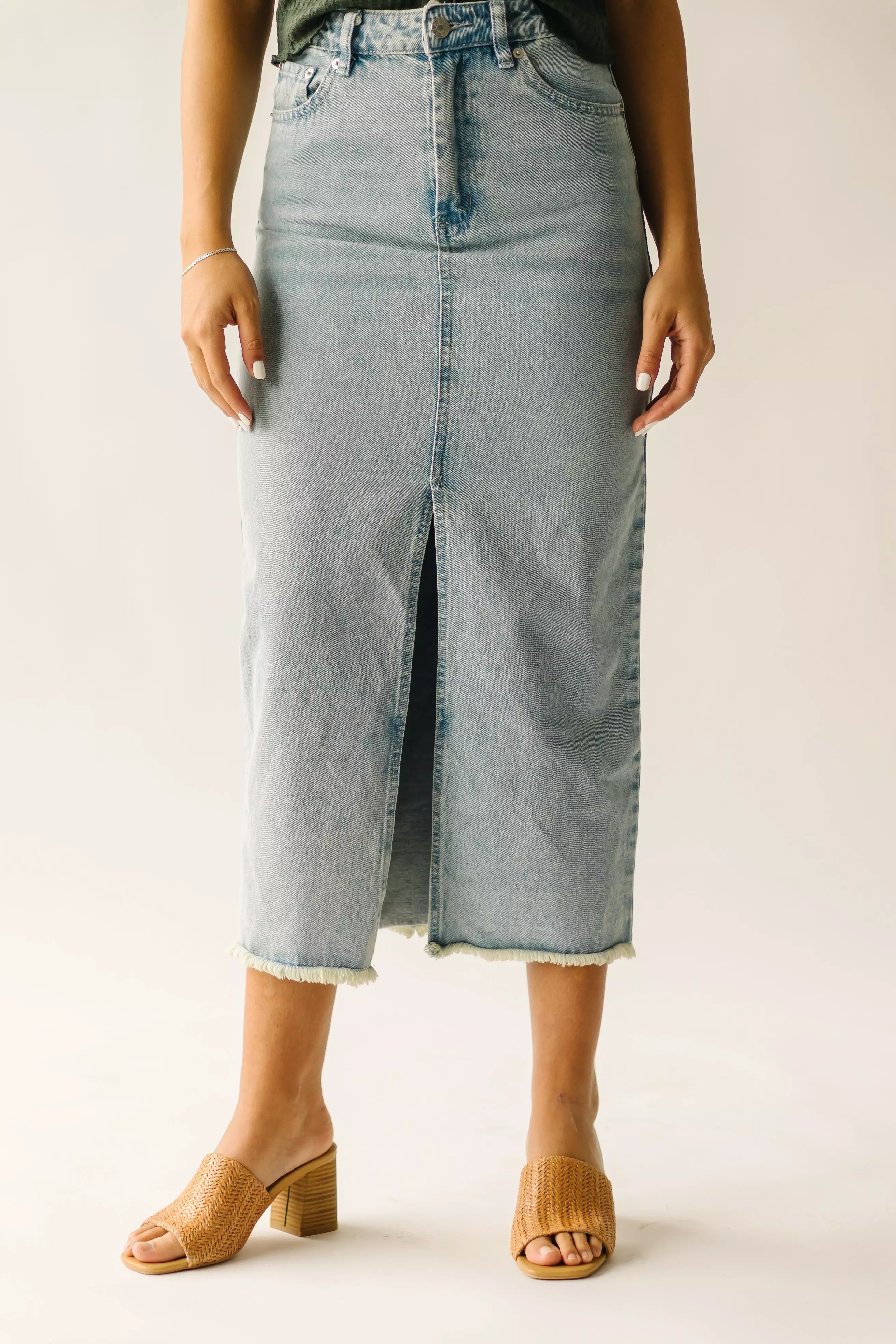 Kaplan Light Blue Denim Skirt - Shop Now!