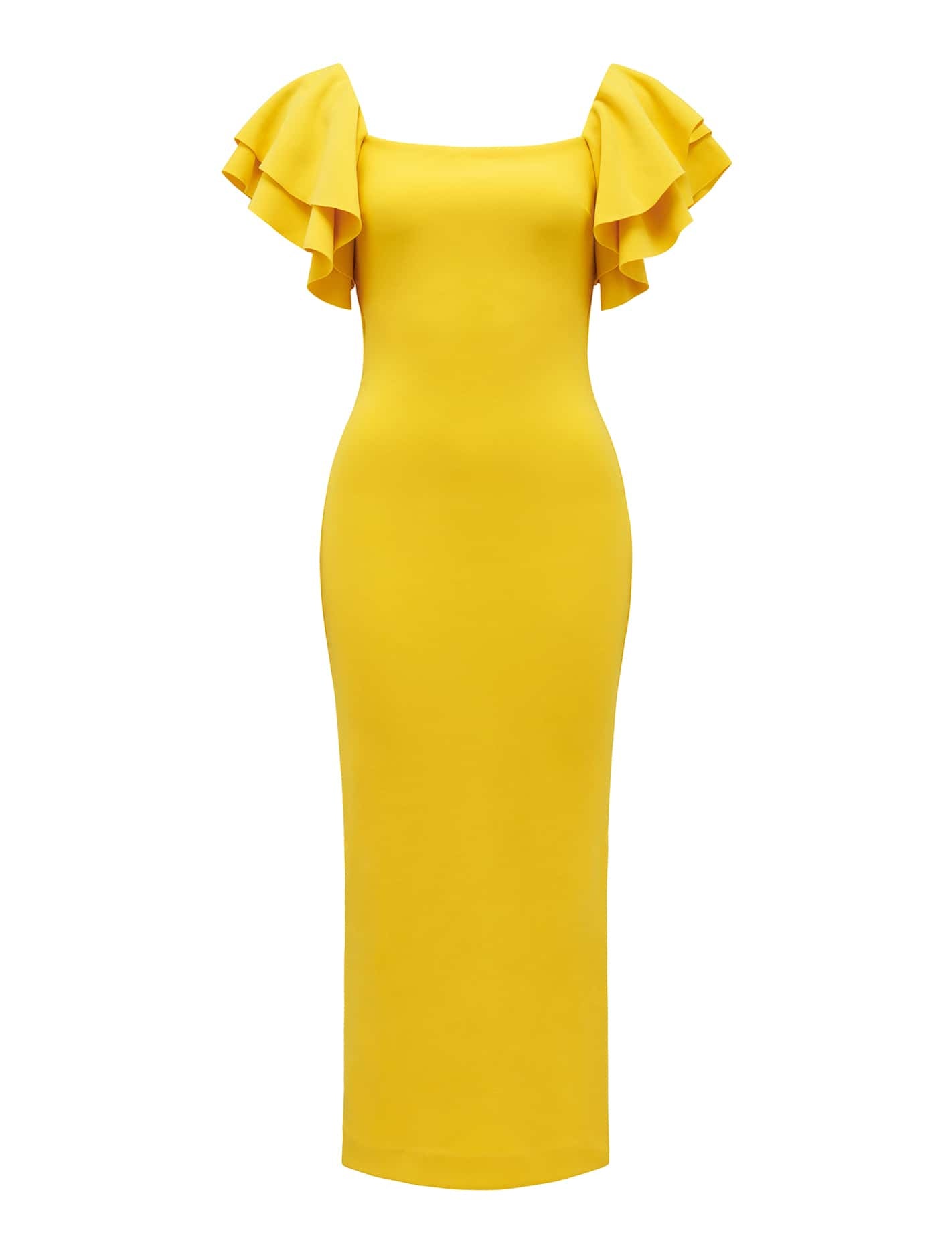 Kiki Bodycon Dress with Frill Sleeves.