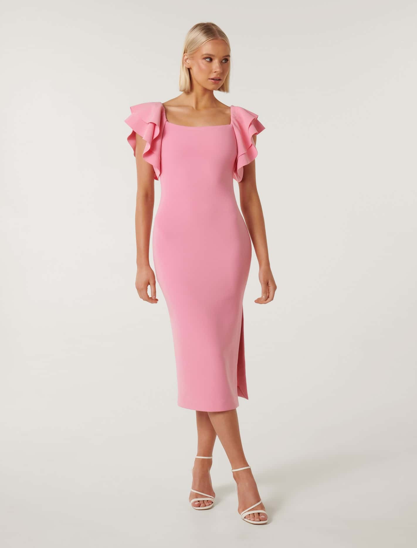 Kiki Bodycon Dress with Petite Frill Sleeves