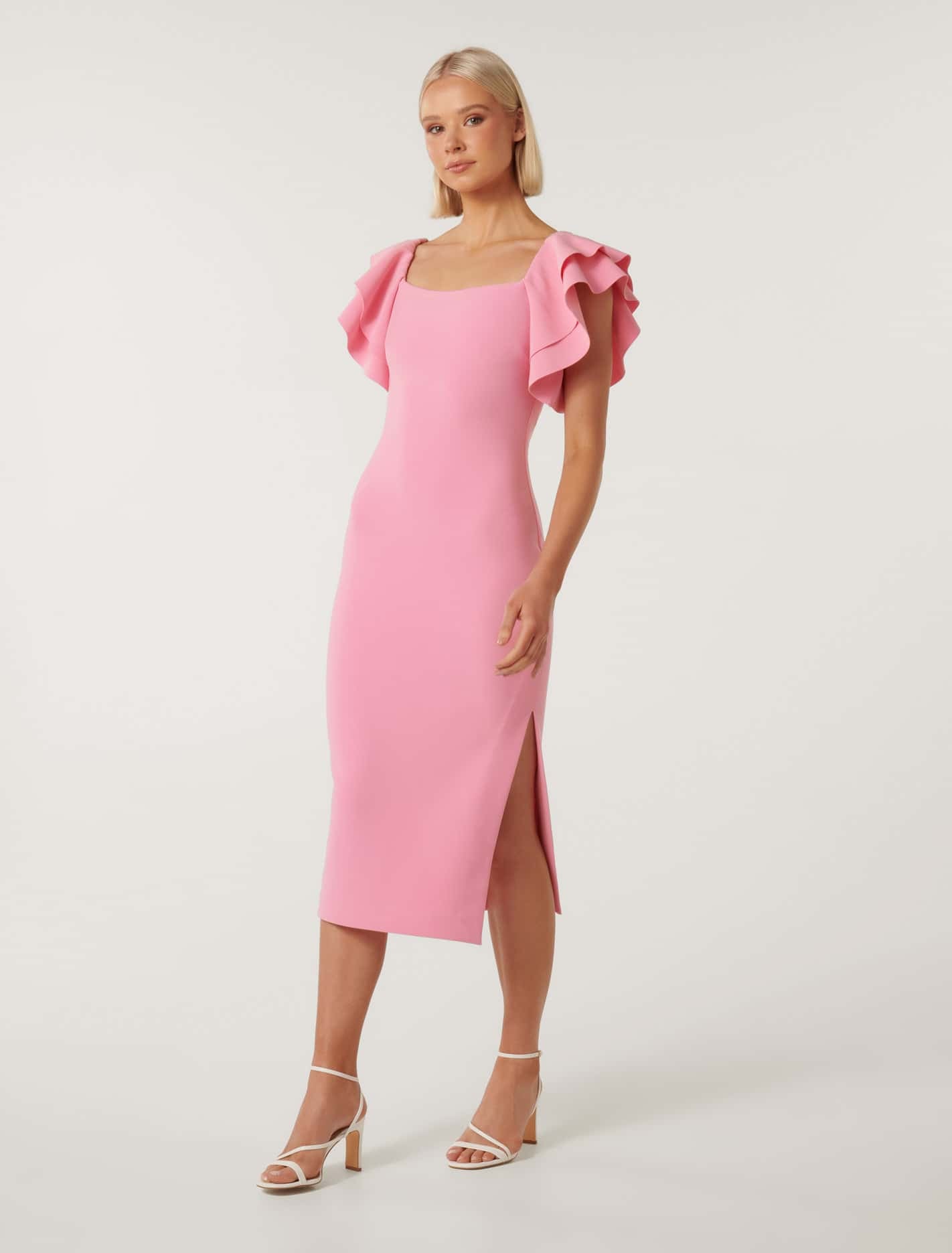 Kiki Bodycon Dress with Petite Frill Sleeves