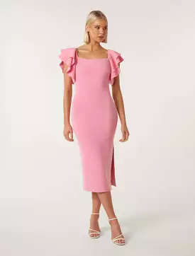 Kiki Bodycon Dress with Petite Frill Sleeves