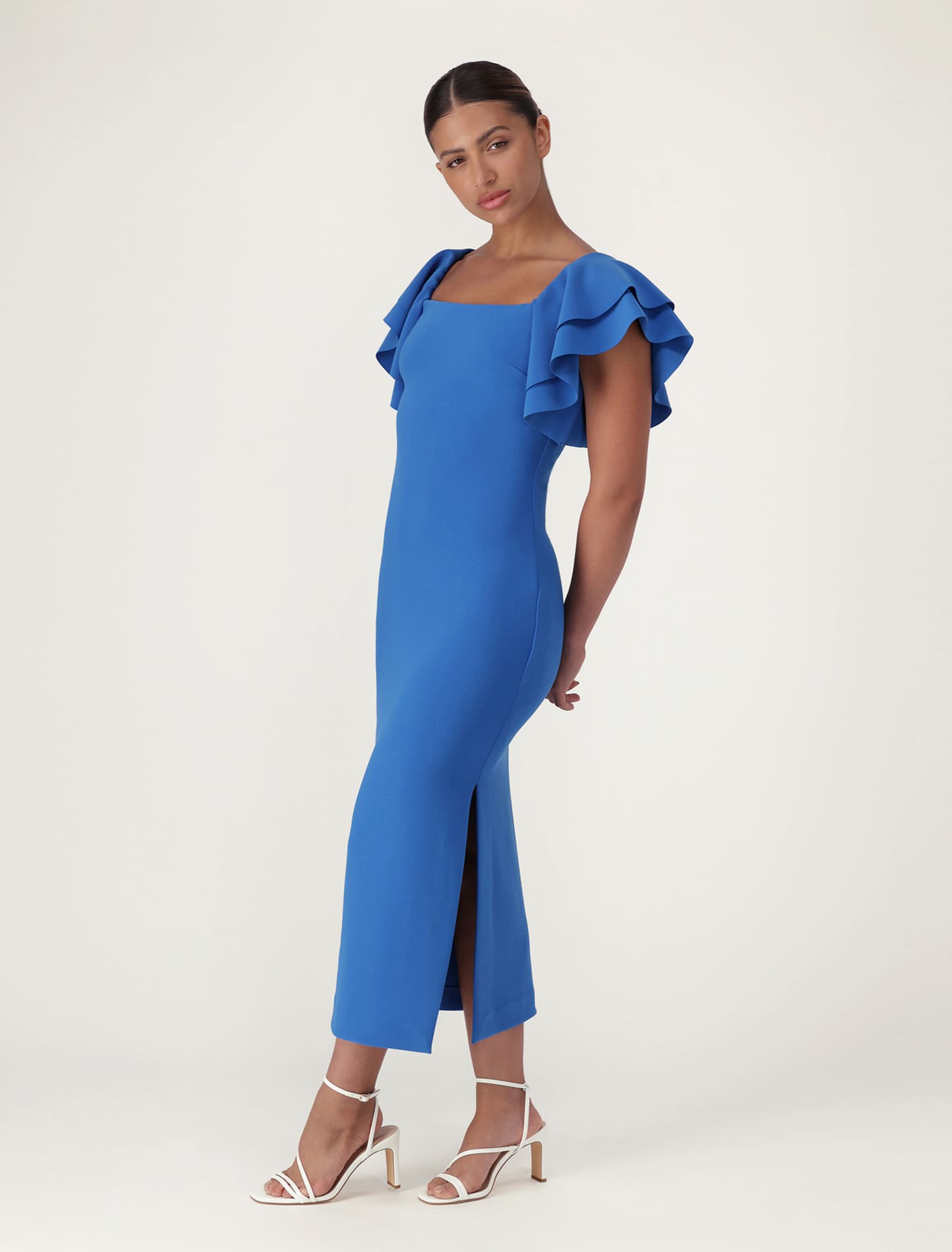 Kiki Bodycon Frill Sleeve Dress