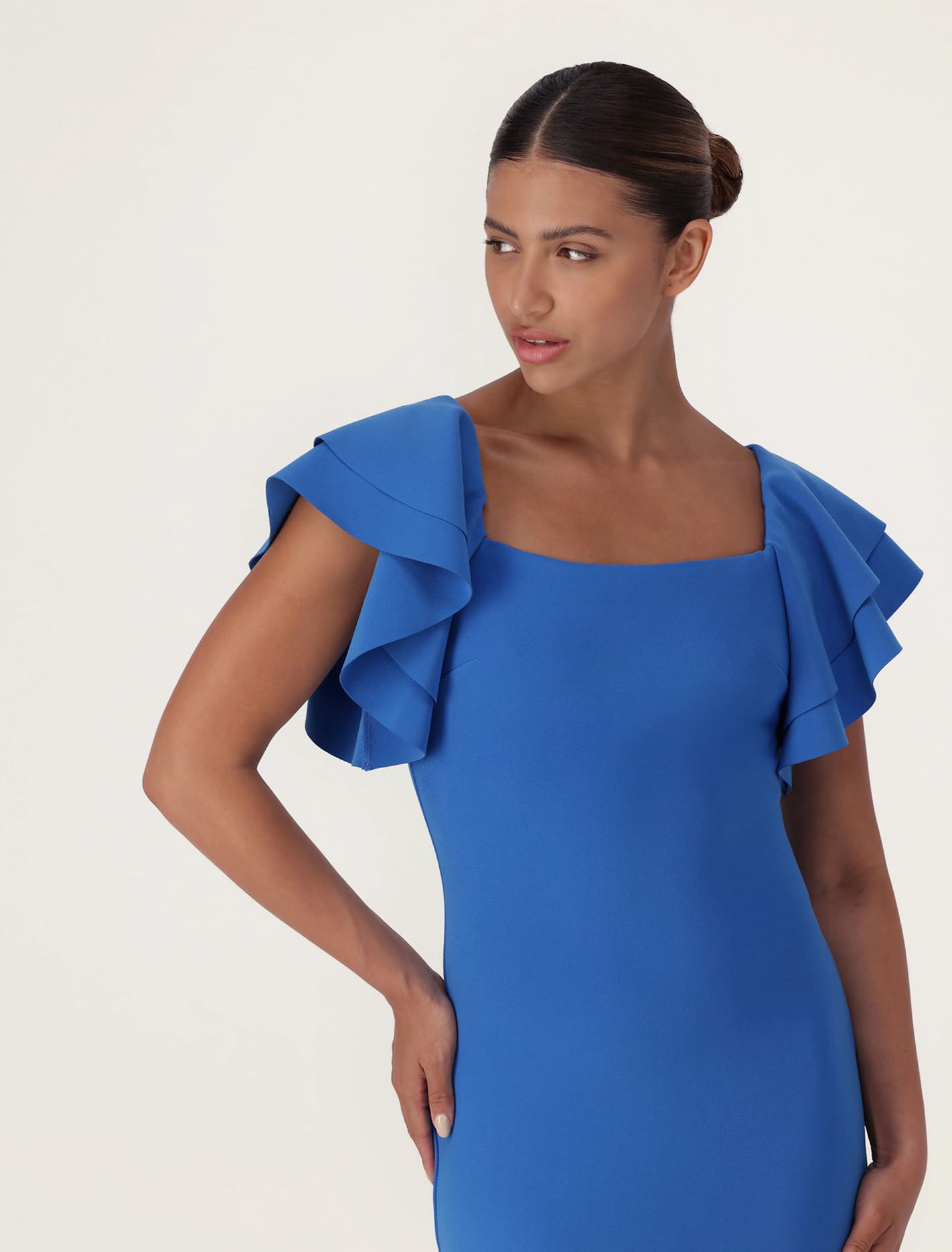 Kiki Bodycon Frill Sleeve Dress