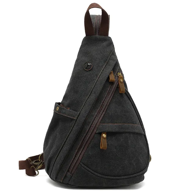 Large Capacity Multifunctional Backpacks for Men, Canvas Chest Bag