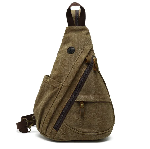 Large Capacity Multifunctional Backpacks for Men, Canvas Chest Bag