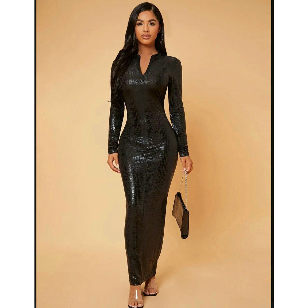 Leather Bodycon Dress for Women