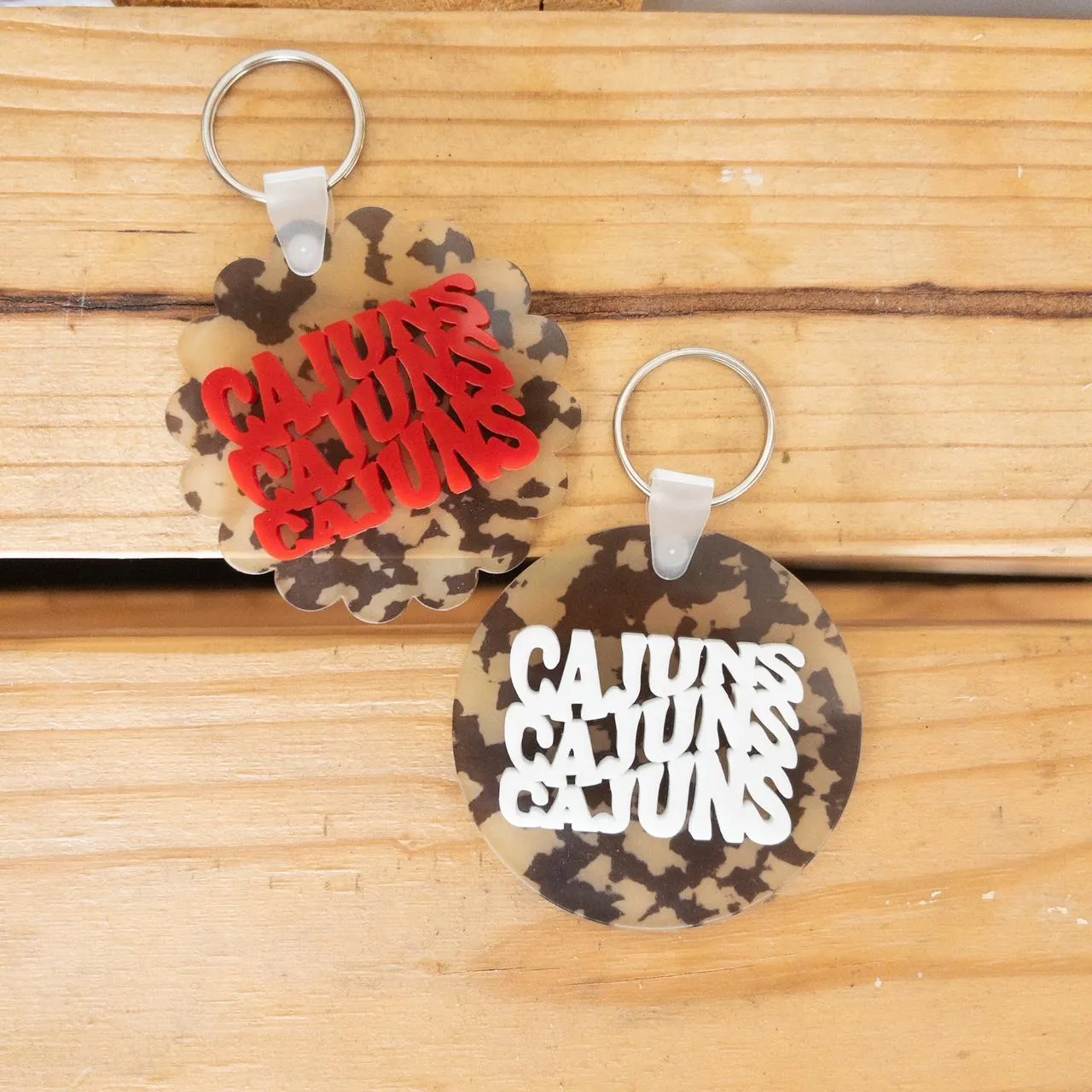 Leopard Print Cajun Keychain