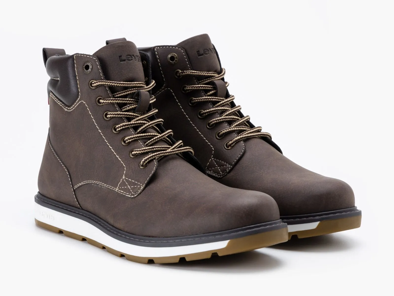 Levis Lace Up Boots Dark Brown