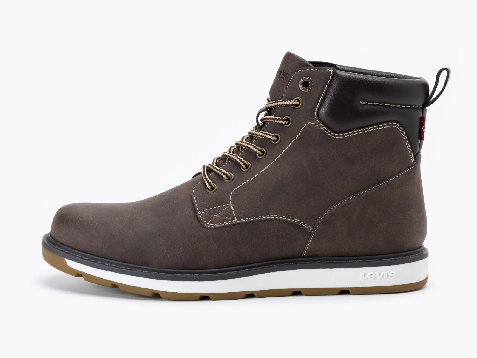 Levis Lace Up Boots Dark Brown