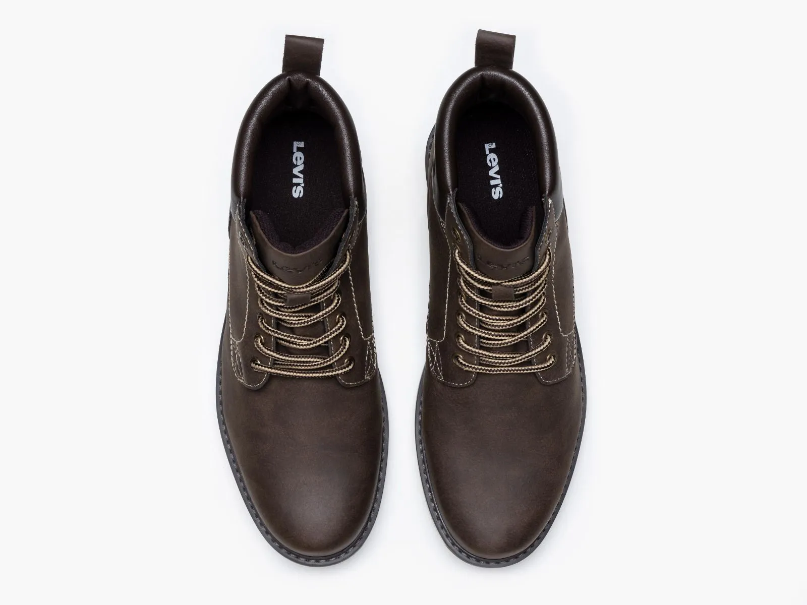 Levis Lace Up Boots Dark Brown