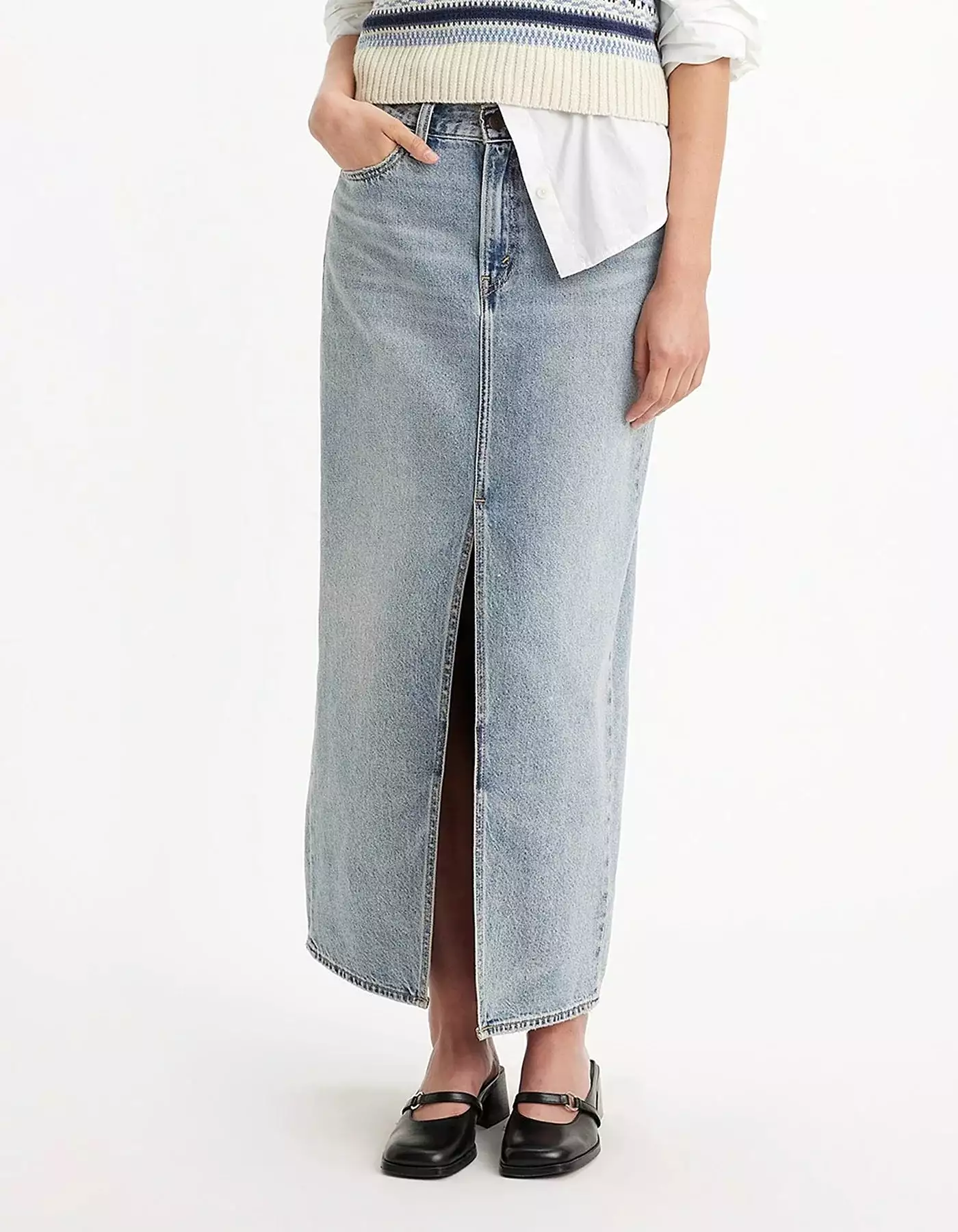 Levi's Seraphina Stripe Crown Ankle Skirt