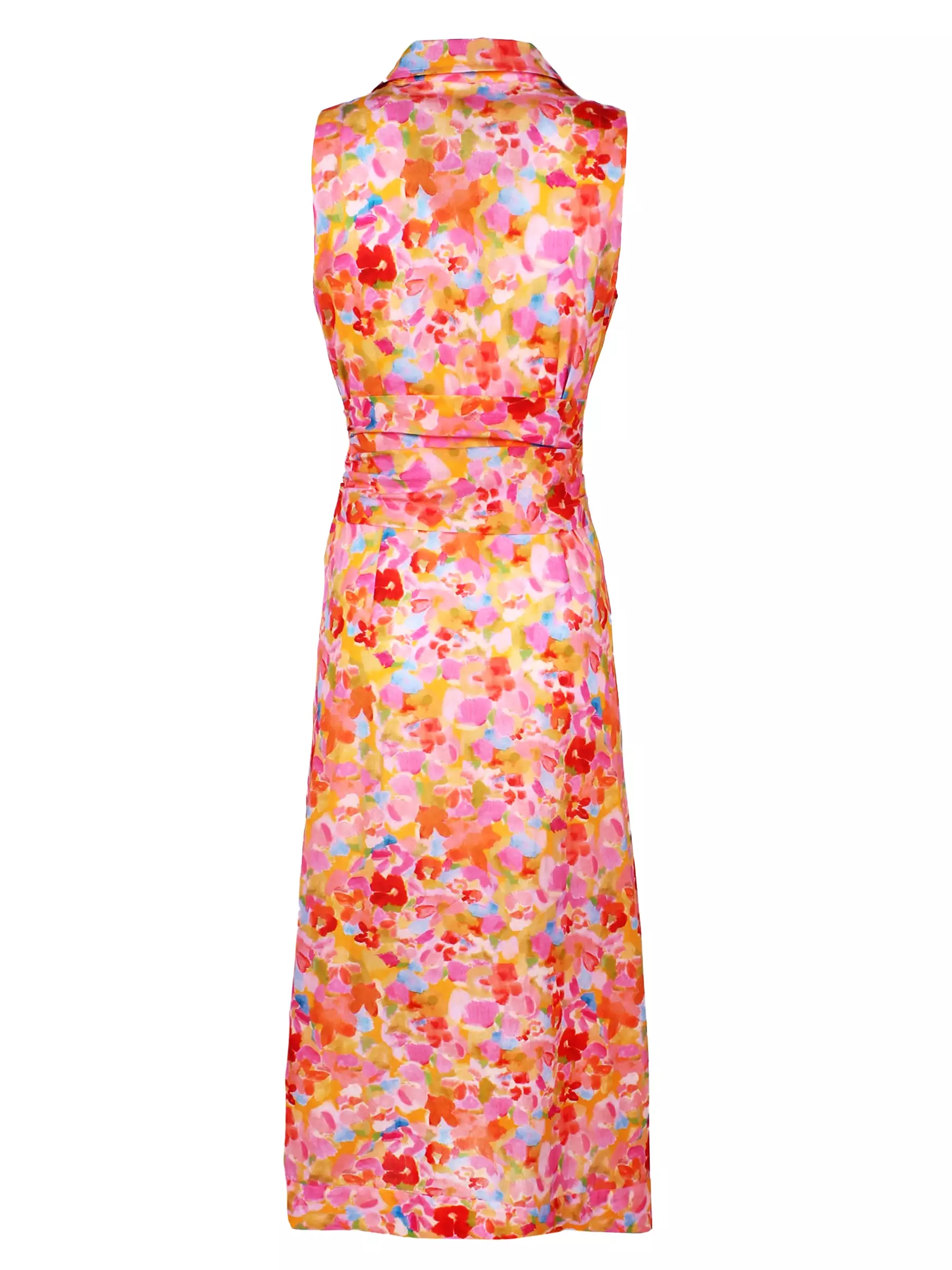 Long Ellis Dress Pink/Orange Capri Floral Print