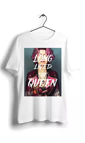 Long Live The Queen T-shirt - Rock n Roll White Graphic Design