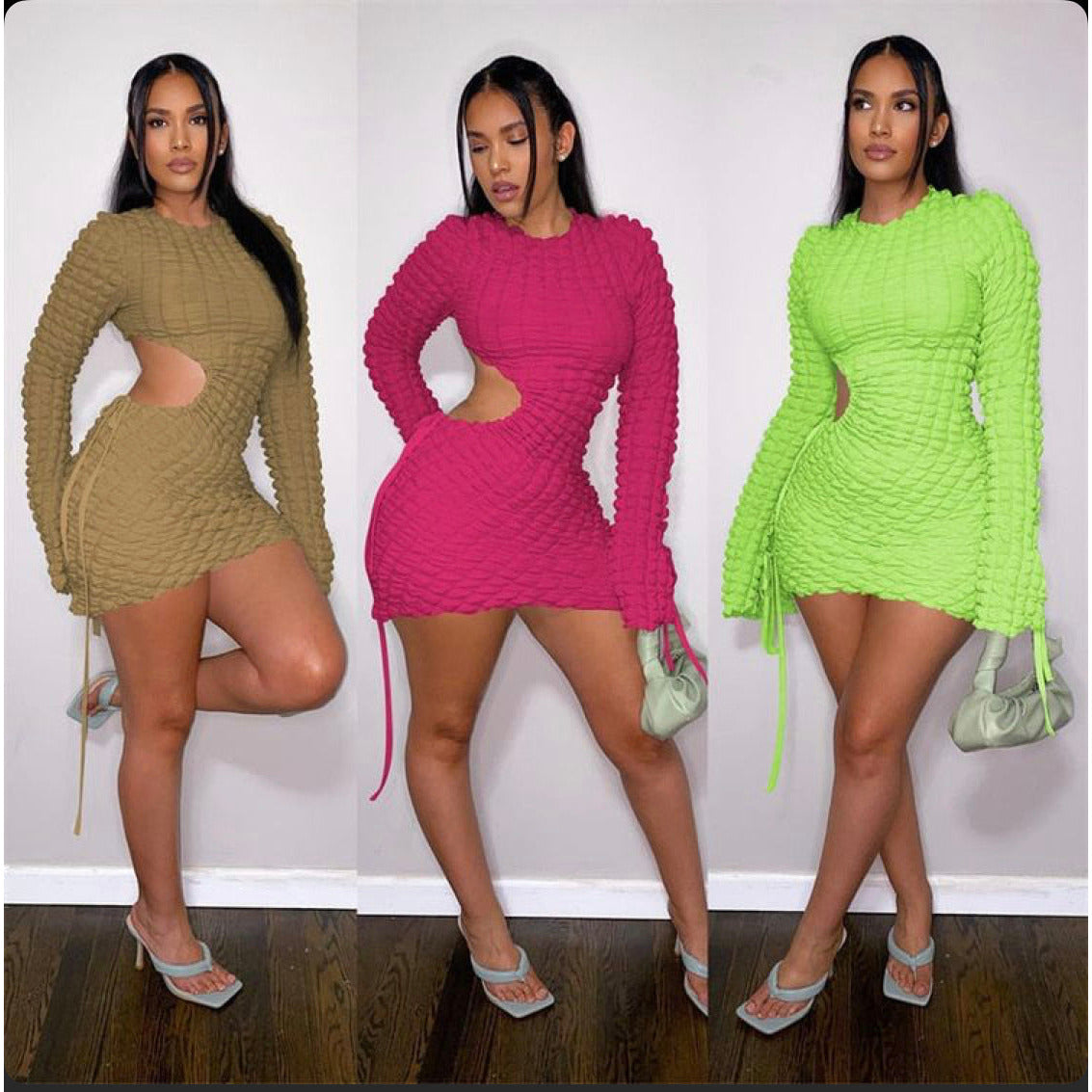 Long sleeve bodycon mini dress