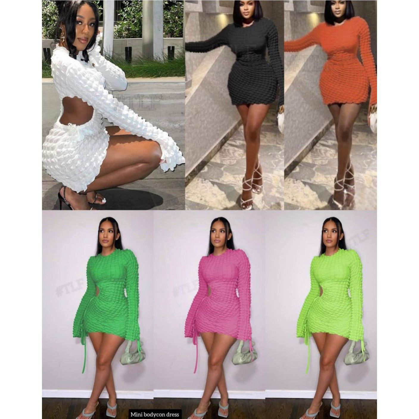 Long sleeve bodycon mini dress