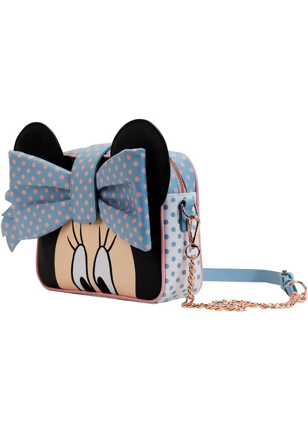 Loungefly Disney Minnie Crossbody Bag - Pastel Color Block Dots