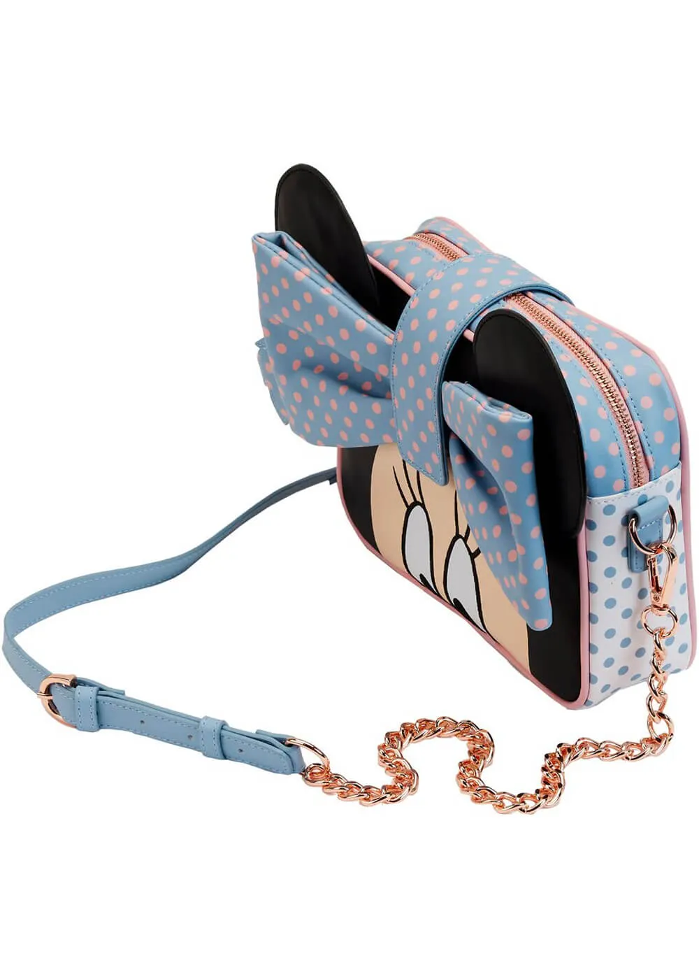 Loungefly Disney Minnie Crossbody Bag - Pastel Color Block Dots