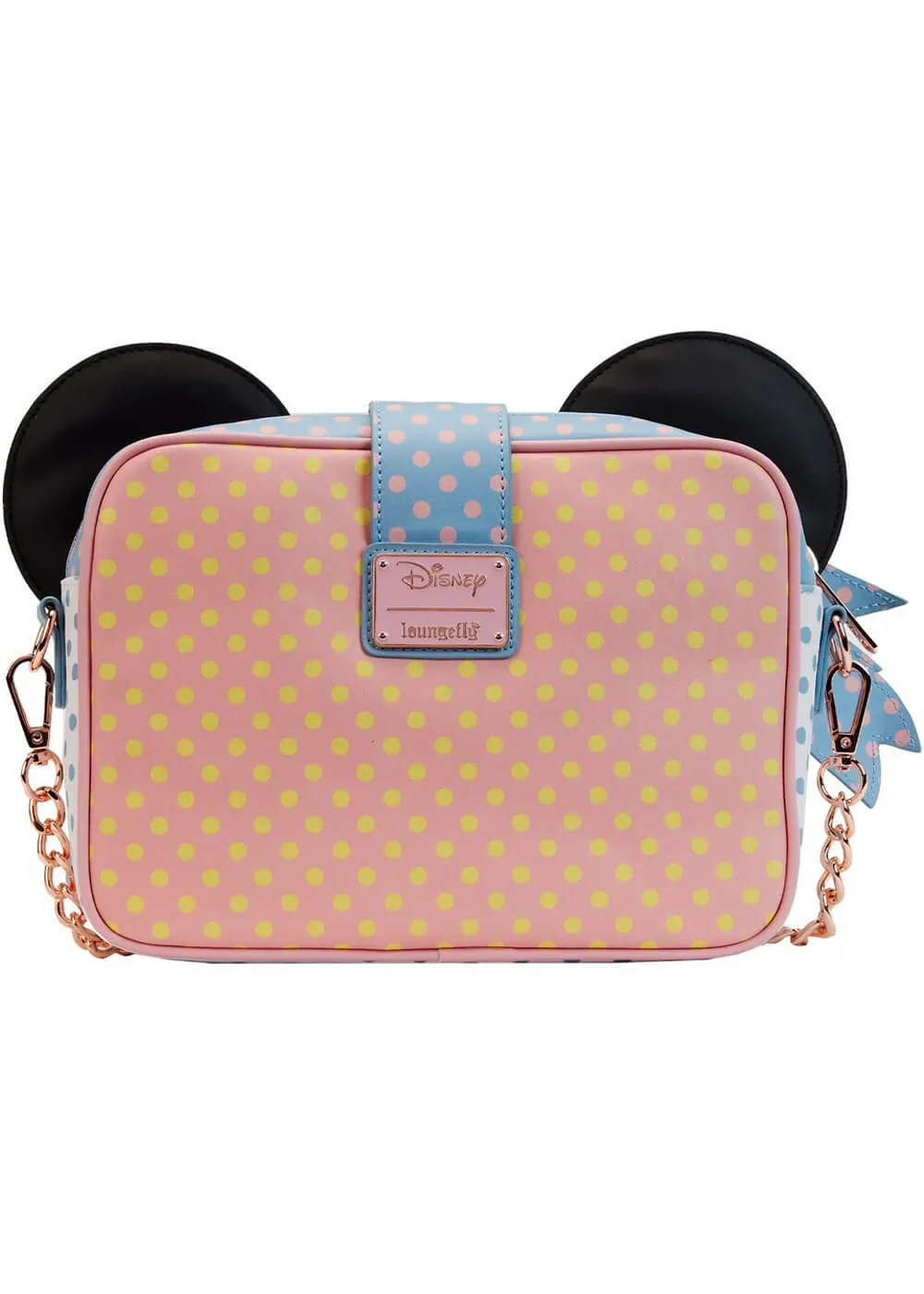 Loungefly Disney Minnie Crossbody Bag - Pastel Color Block Dots