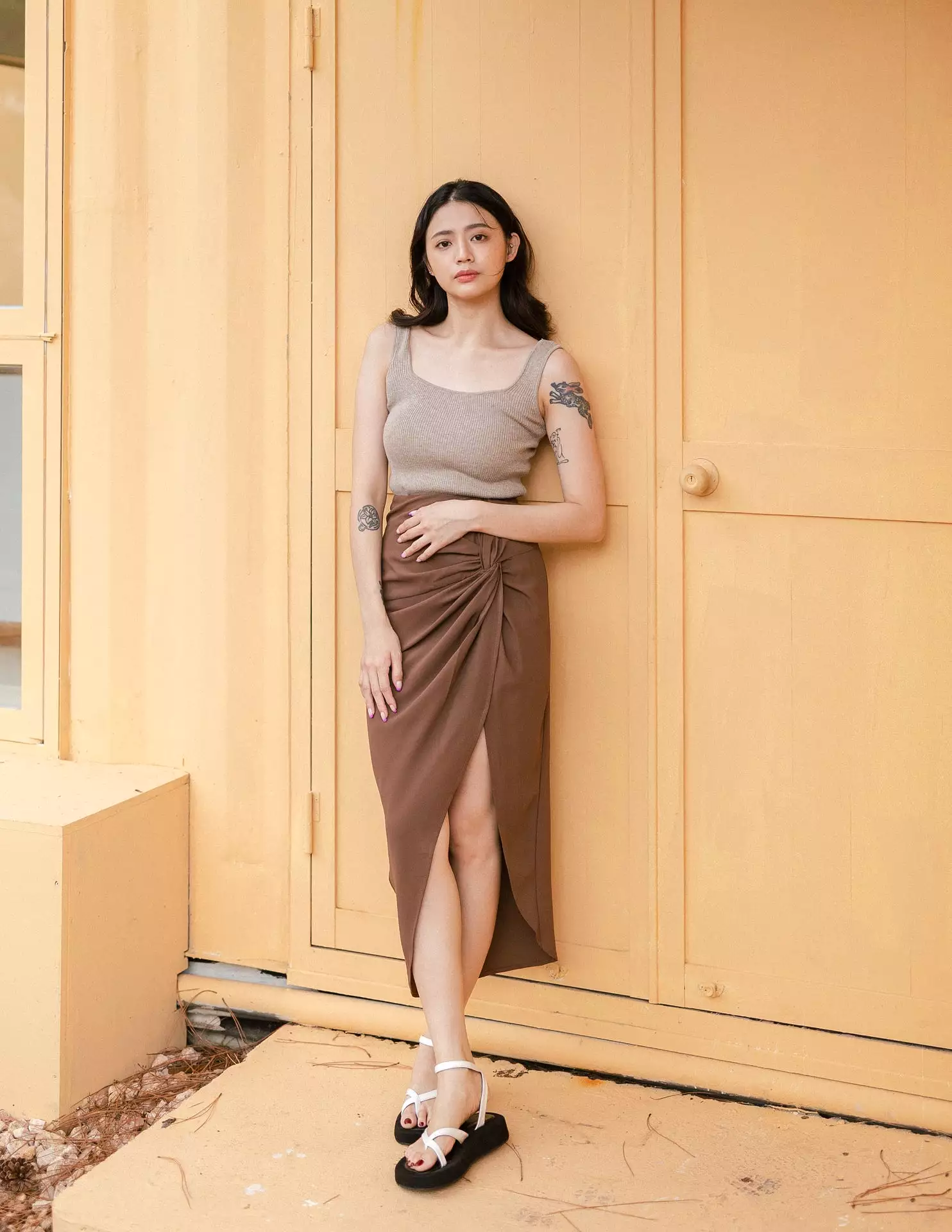 Maribel Brown Skirt