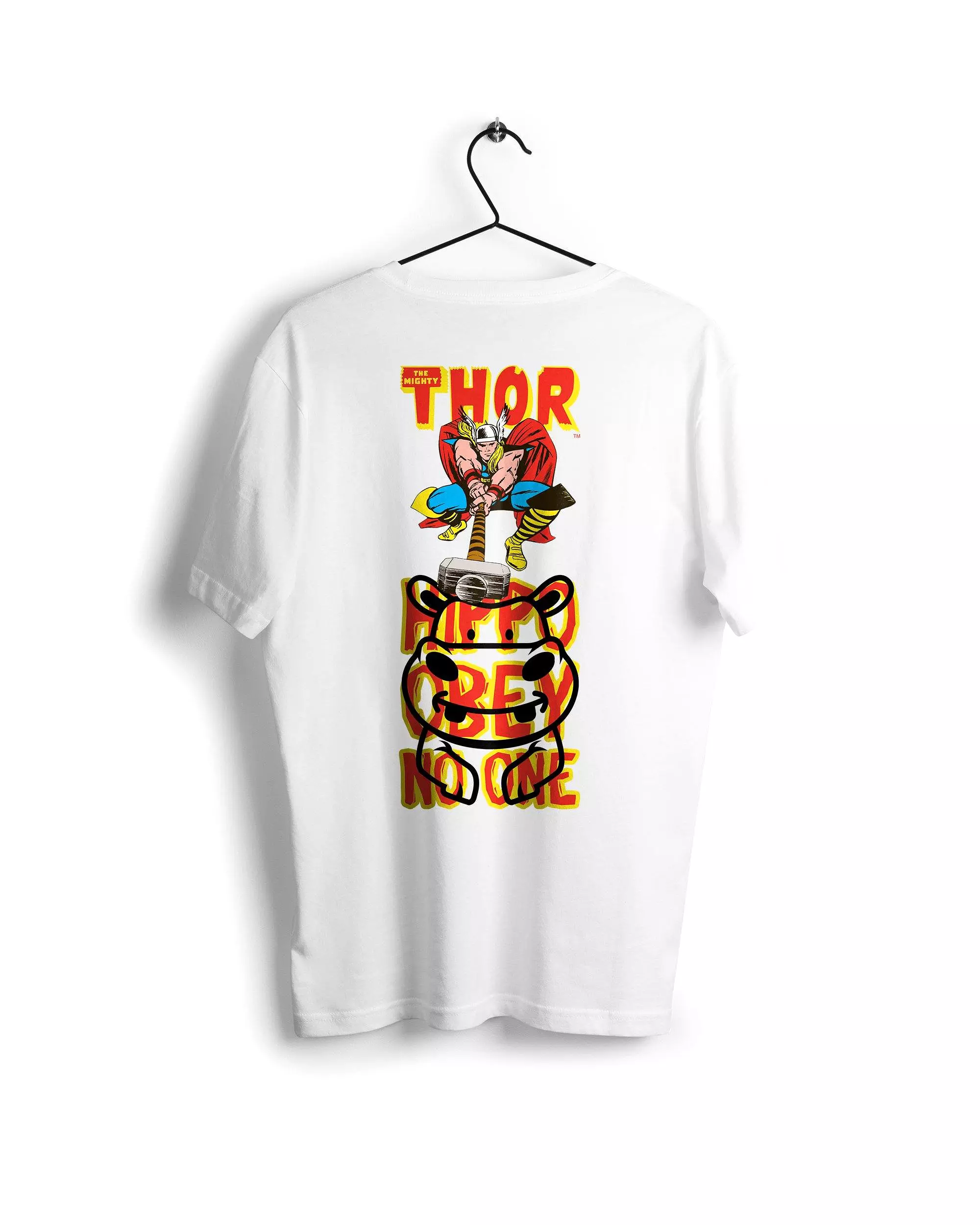 Marvel Thor Hippo Graphic T-Shirt - Basic White