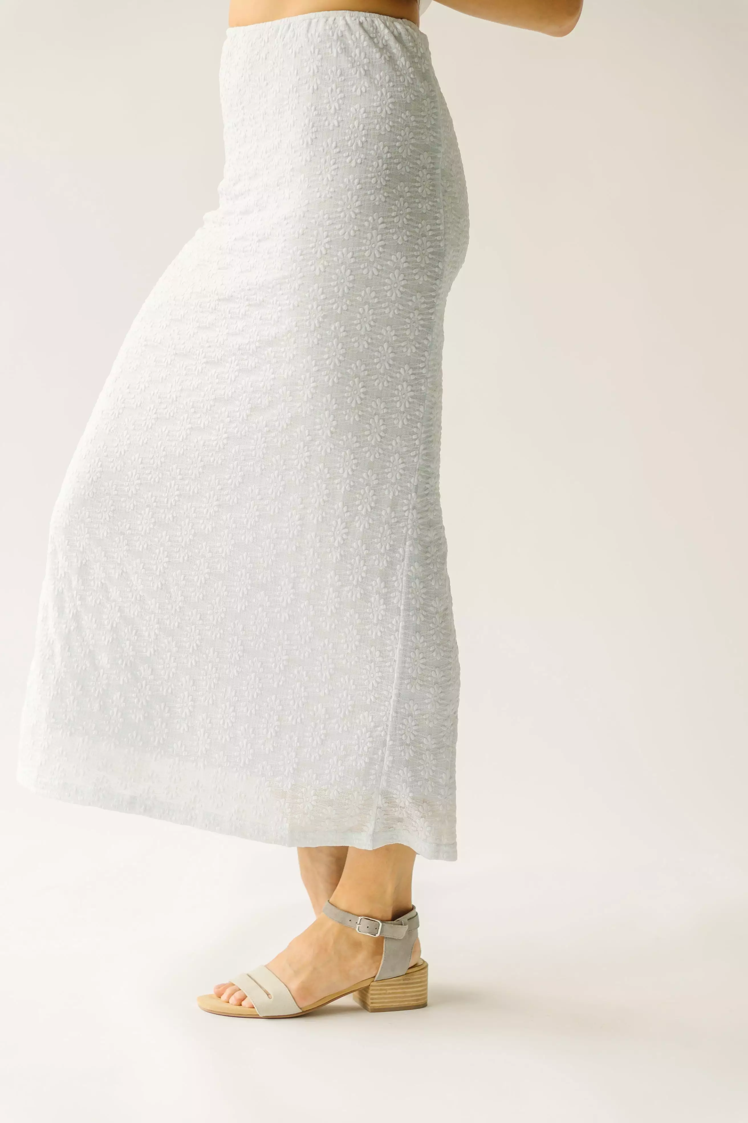 Mateah Lace Midi Skirt Light Blue Result: